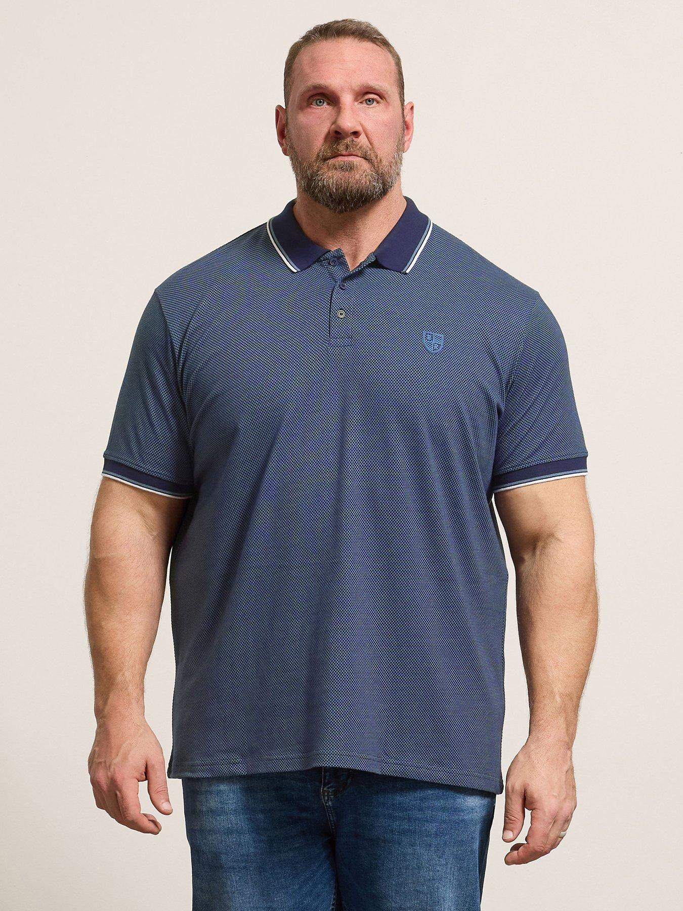 BadRhino Waffle Textured Polo Shirt - Blue