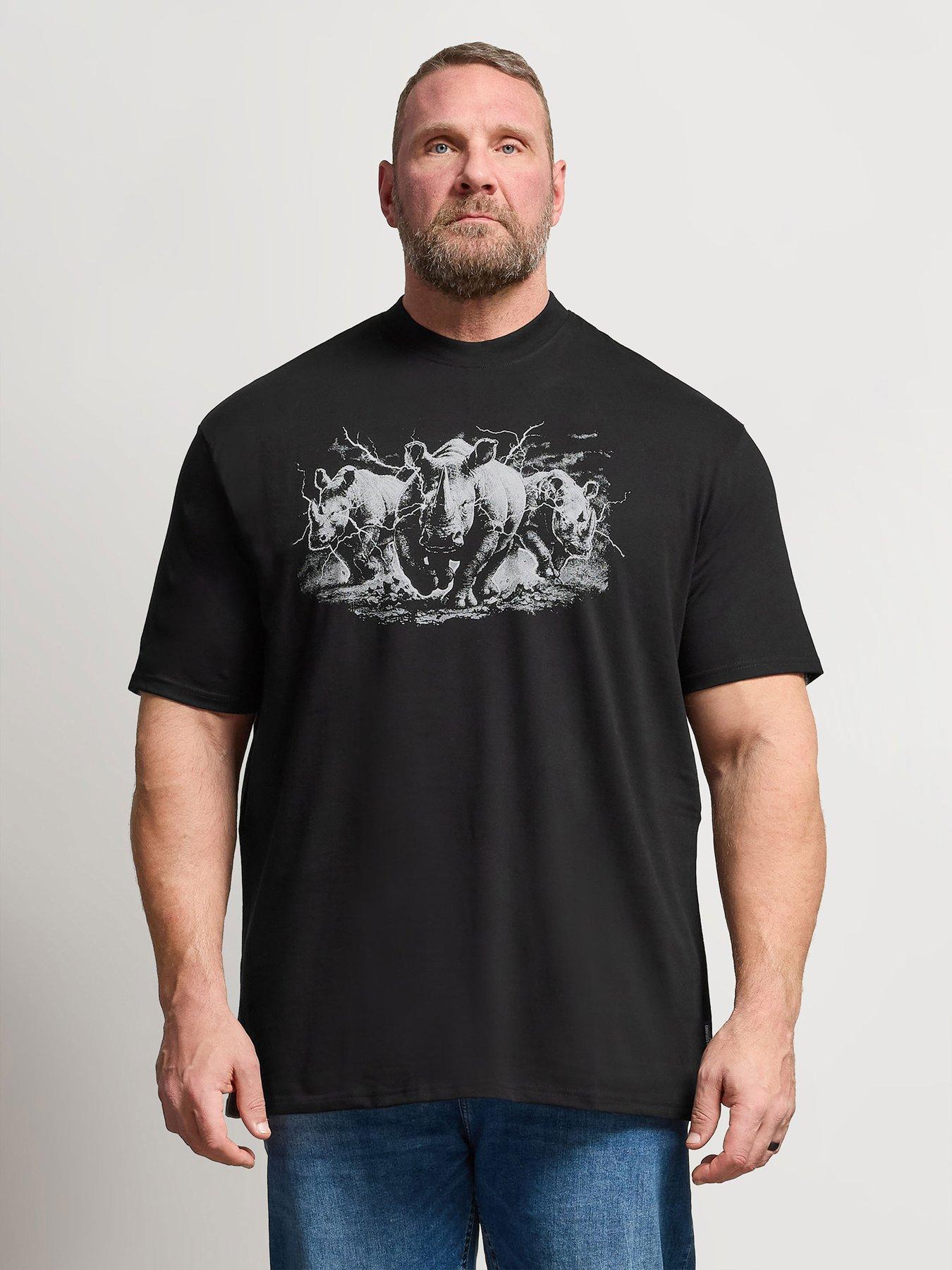 BadRhino Lightening Extra Long T-Shirt - Black