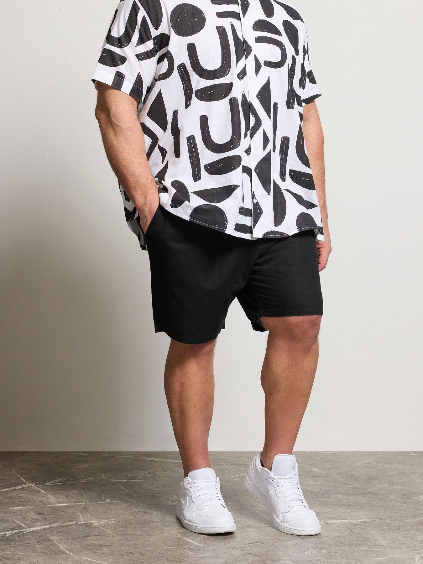 BadRhino Linen Shorts, Black, Size 1Xl, Men