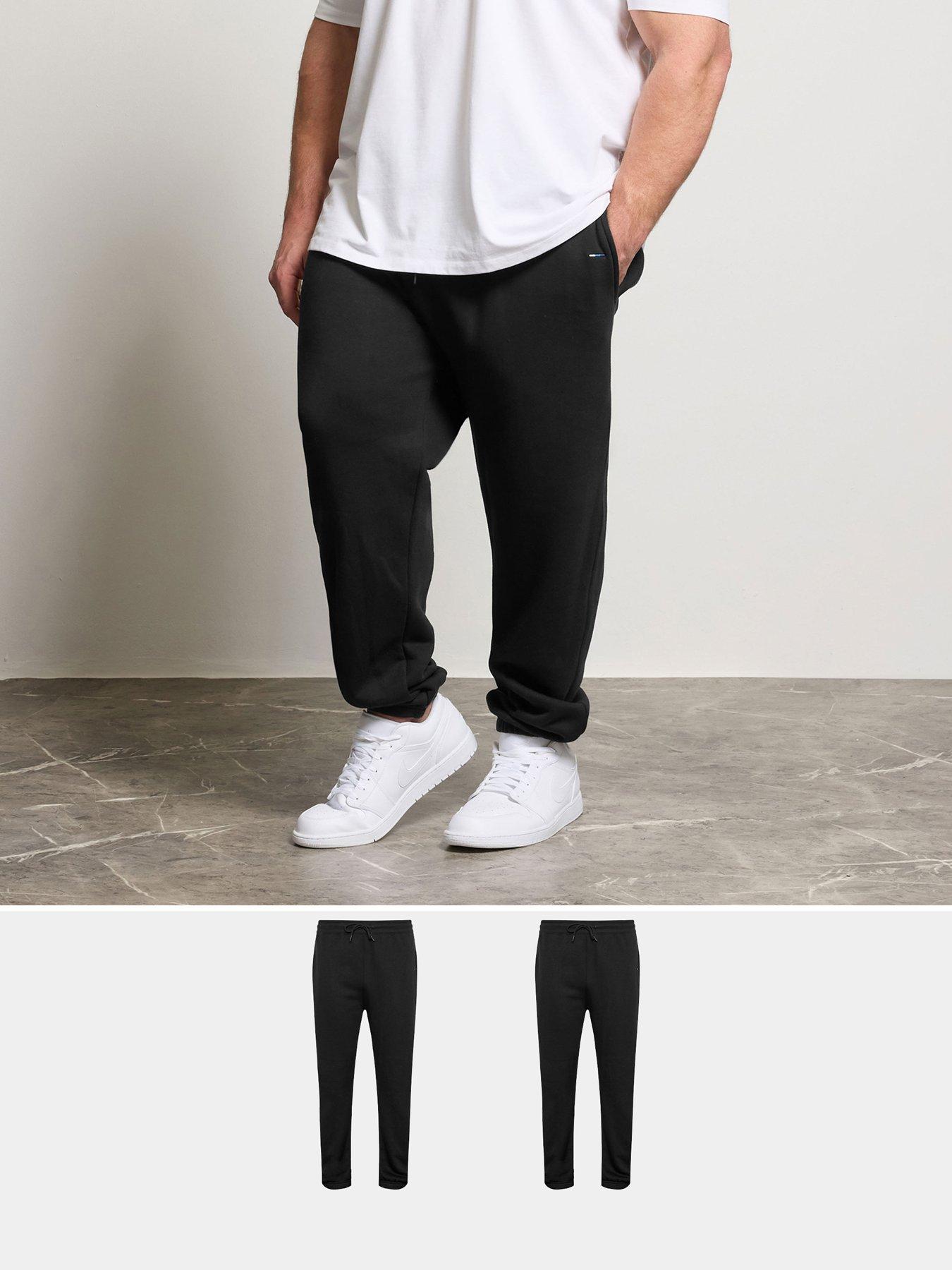 BadRhino 2 Pack Essential Joggers 32", Black, Size 5-6Xl, Men