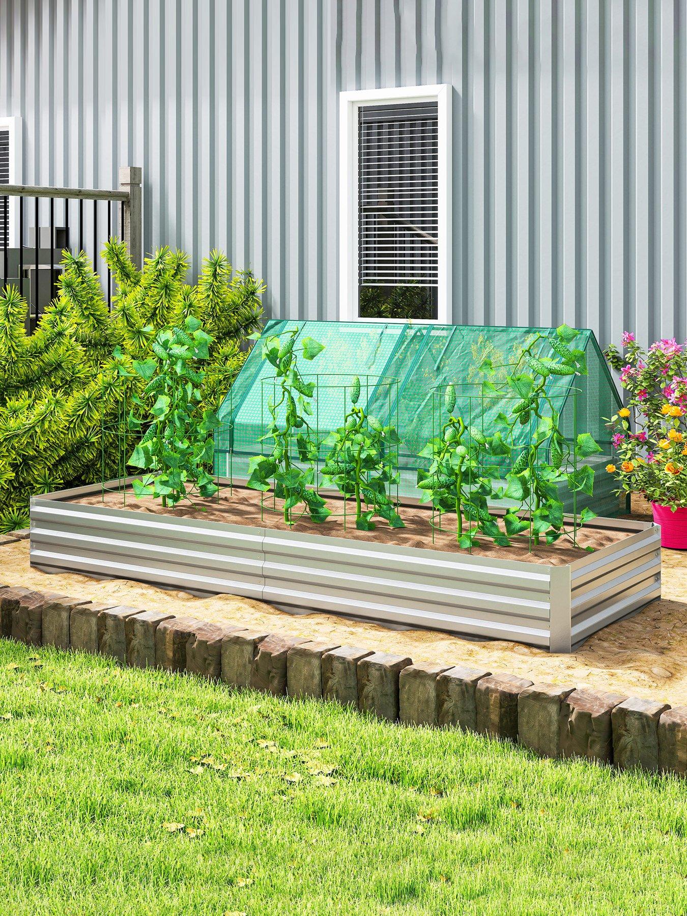 OutSunny Garden Bed Long 241L X 90.5W X 30H Cm