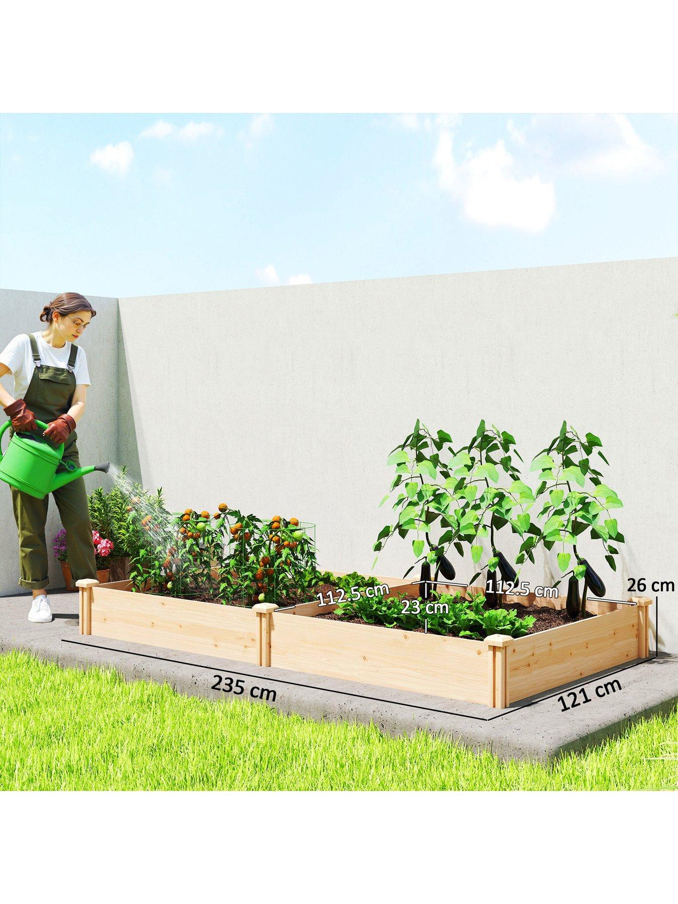 Image 3 of 7 of OutSunny Garden Bed Flat 235W X 121D X 26H Cm