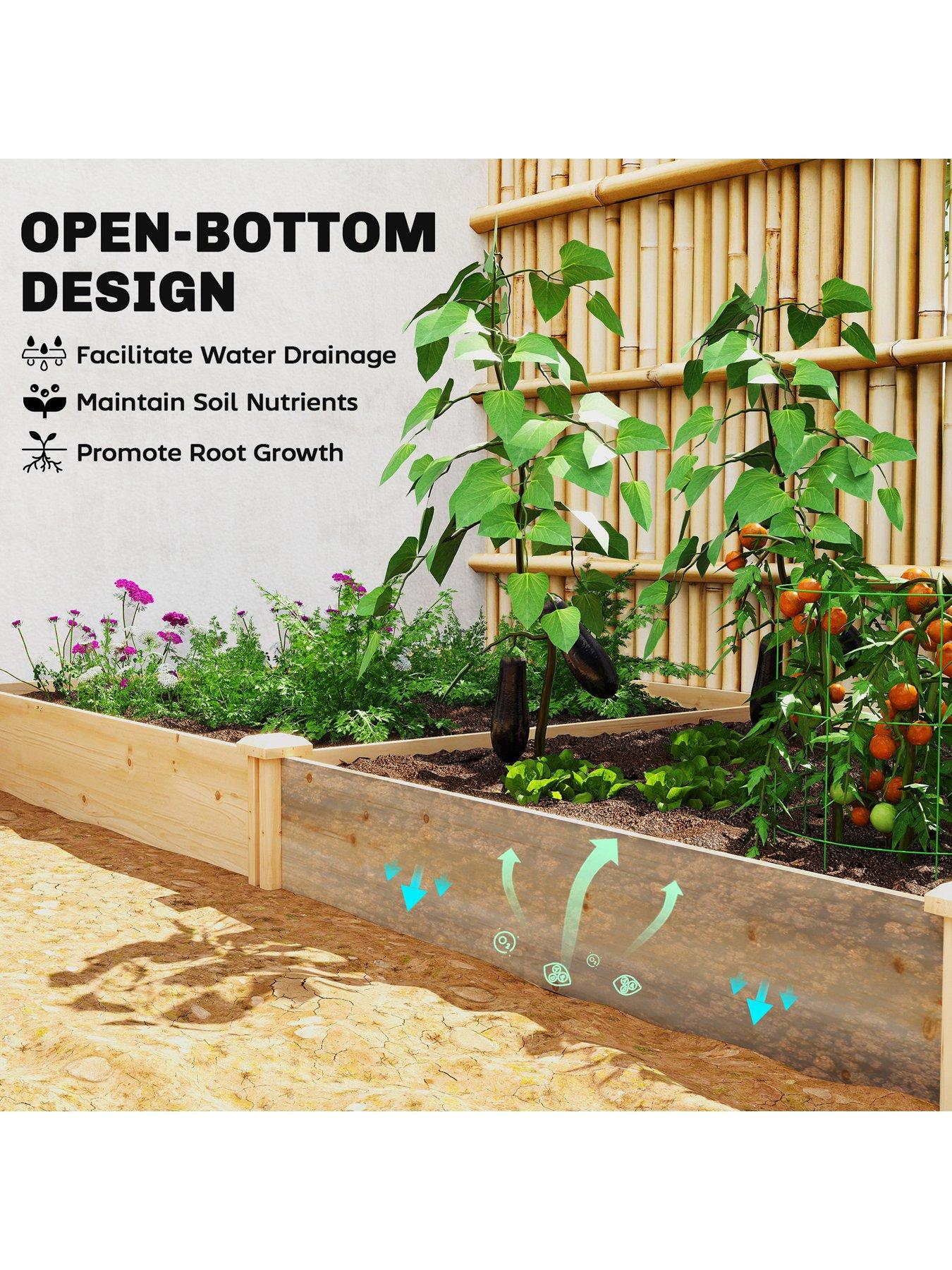 Image 5 of 7 of OutSunny Garden Bed Flat 235W X 121D X 26H Cm