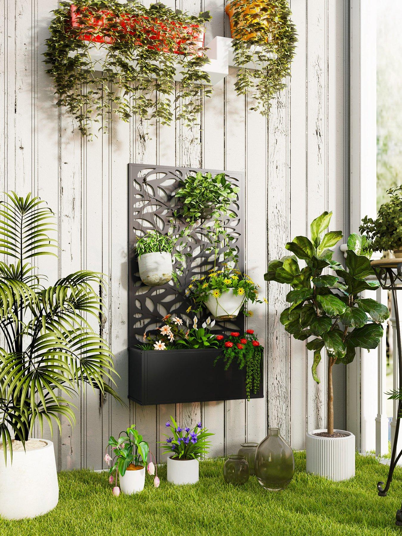OutSunny Trellis With Flower Bed 61L X 23W X 113H Cm