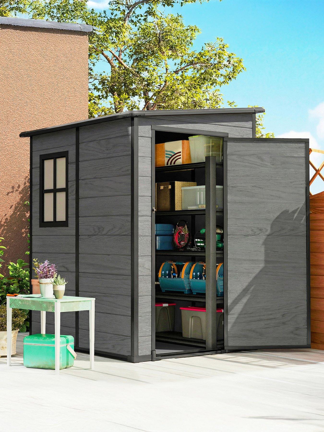 OutSunny Garden Storage Shed pent 122W x 149D x 177-192H cm