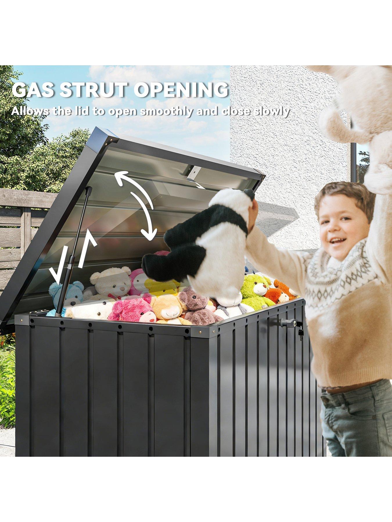 Image 4 of 6 of OutSunny Outdoor Storage Box -&nbsp;W 124 x D 66 x H 72 cm