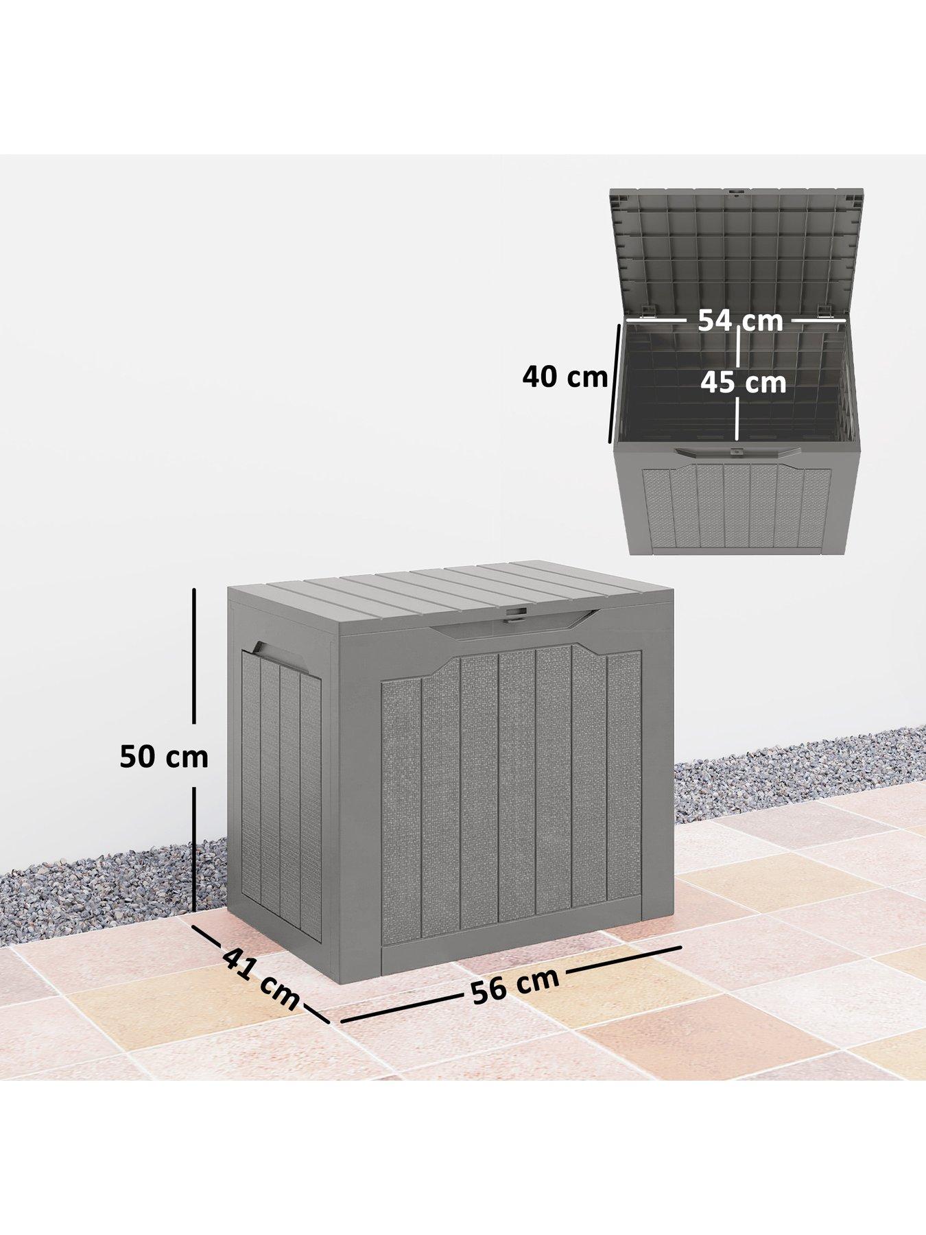 Image 4 of 7 of OutSunny Outdoor Storage Box (L 56 x W&nbsp;41 x H&nbsp;50 cm) - Natural