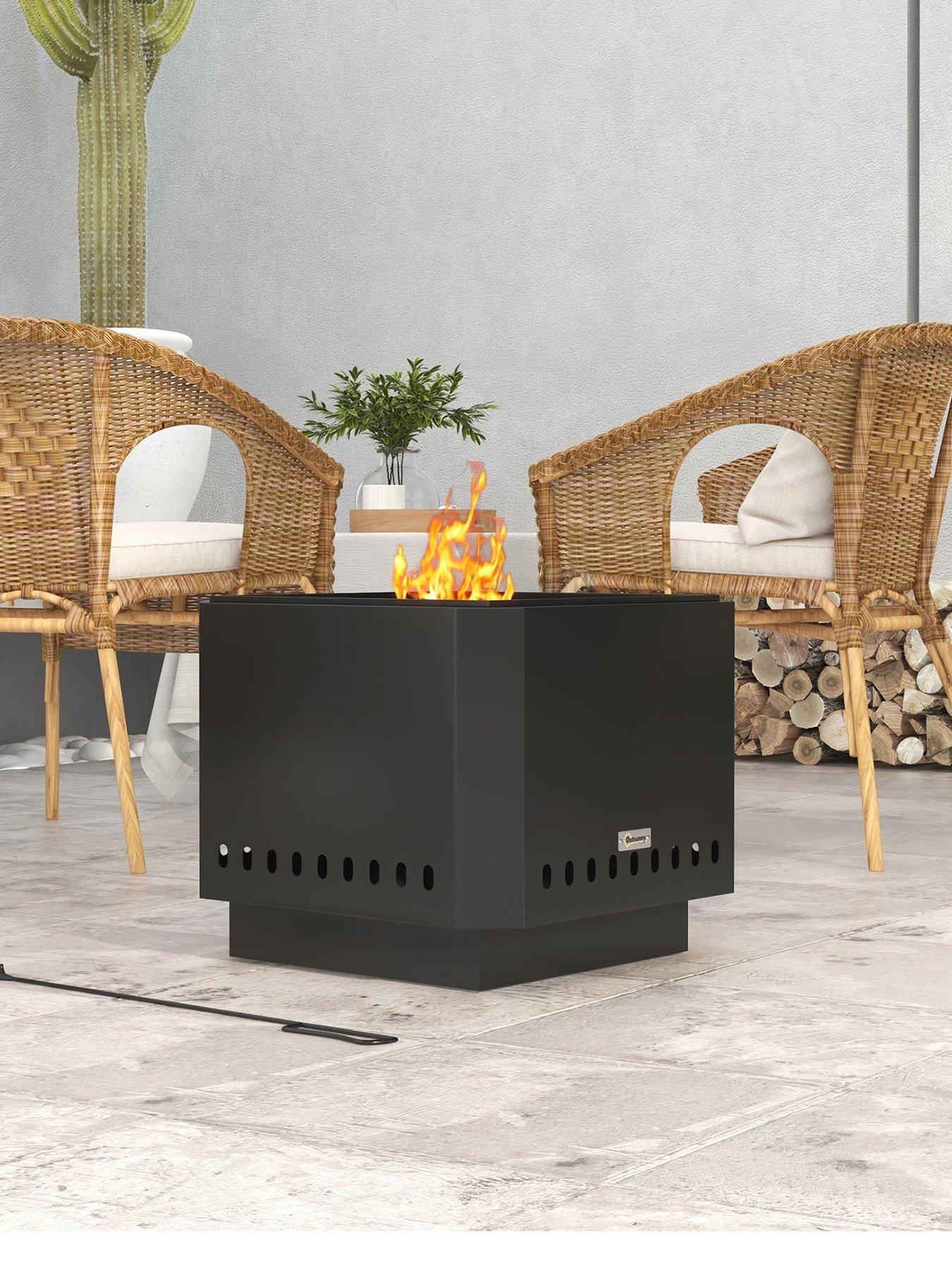 Image 2 of 7 of OutSunny Fire Pit 48L x 48W x 41H cm