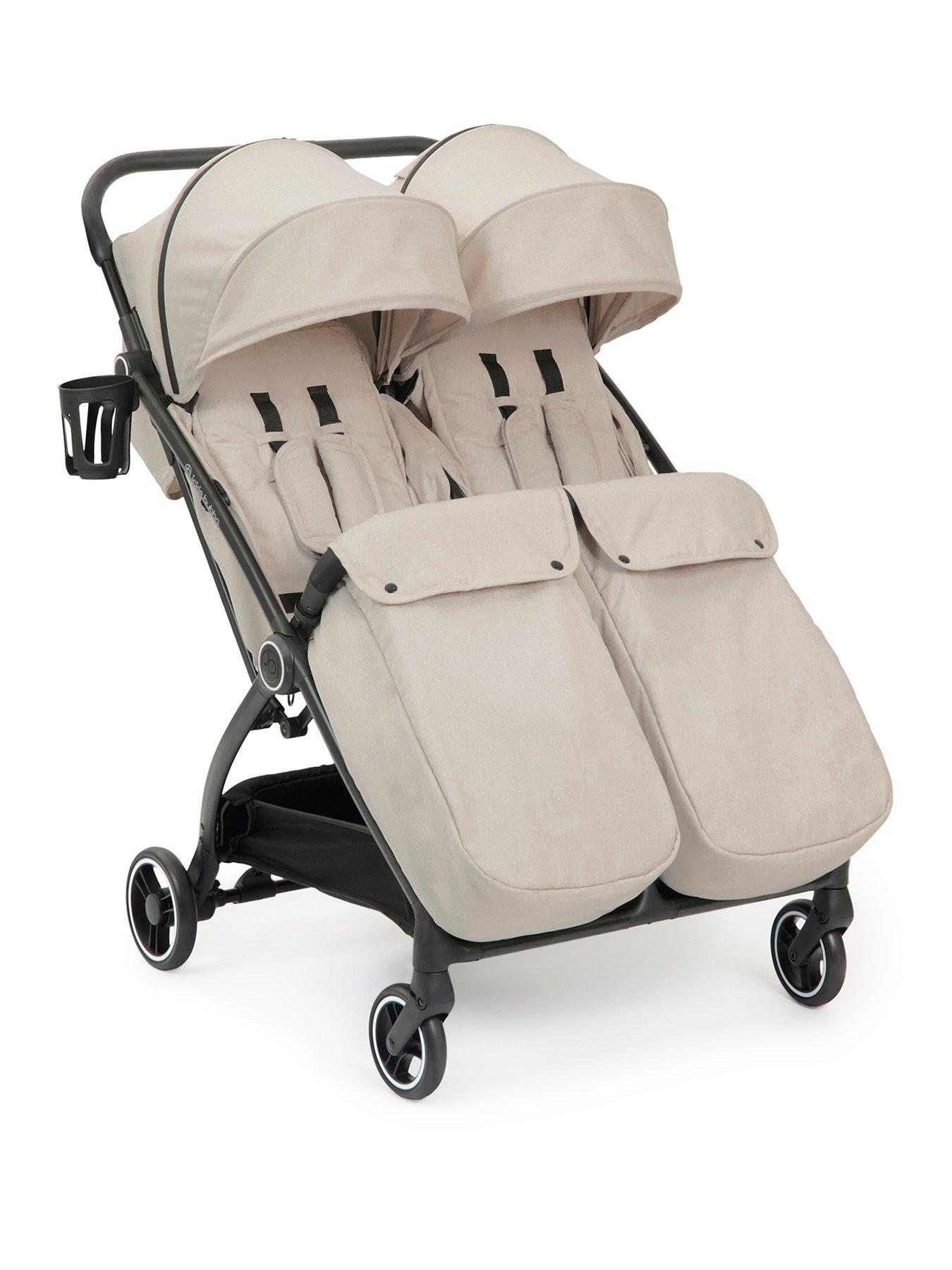 Image 1 of 8 of Ickle Bubba Aries Double Max Autofold Stroller - Stone