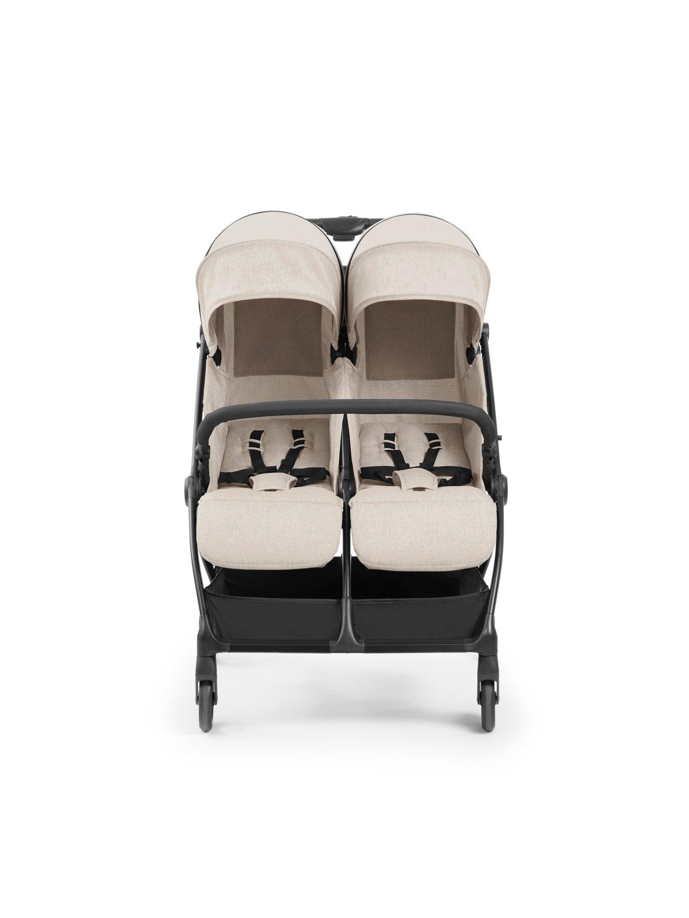 Image 3 of 8 of Ickle Bubba Aries Double Max Autofold Stroller - Stone