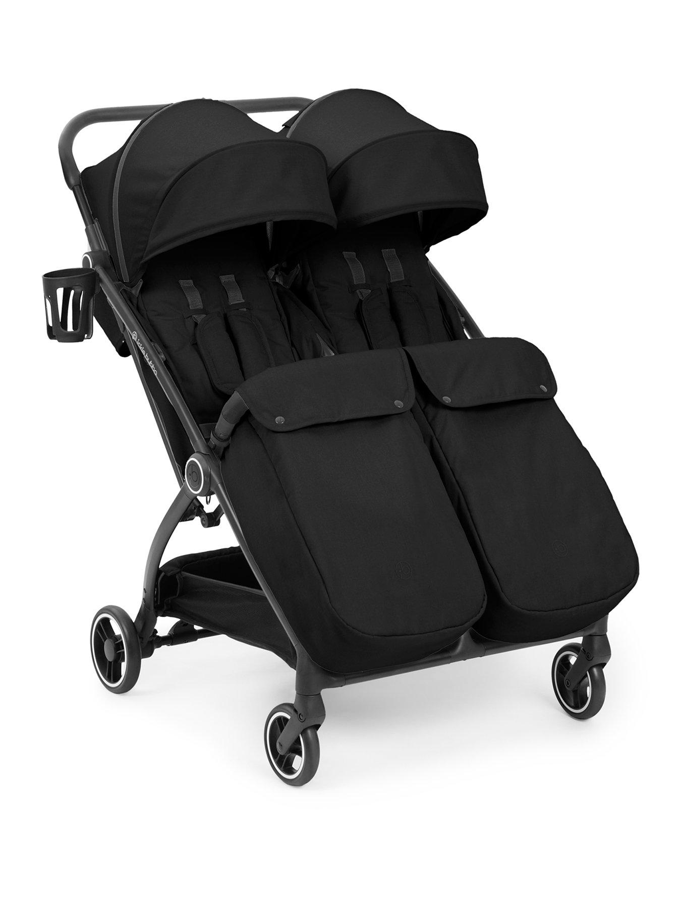 Image 1 of 8 of Ickle Bubba Aries Double Max Autofold Stroller - Black