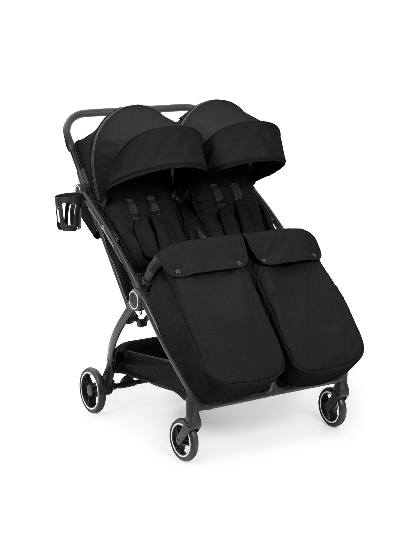 Image 3 of 8 of Ickle Bubba Aries Double Prime Autofold Stroller - Black