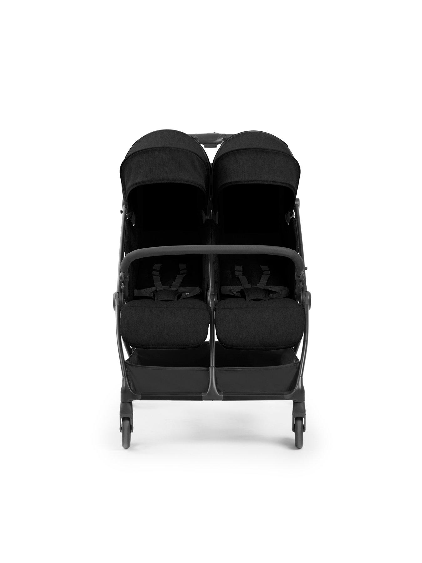 Image 5 of 8 of Ickle Bubba Aries Double Prime Autofold Stroller - Black