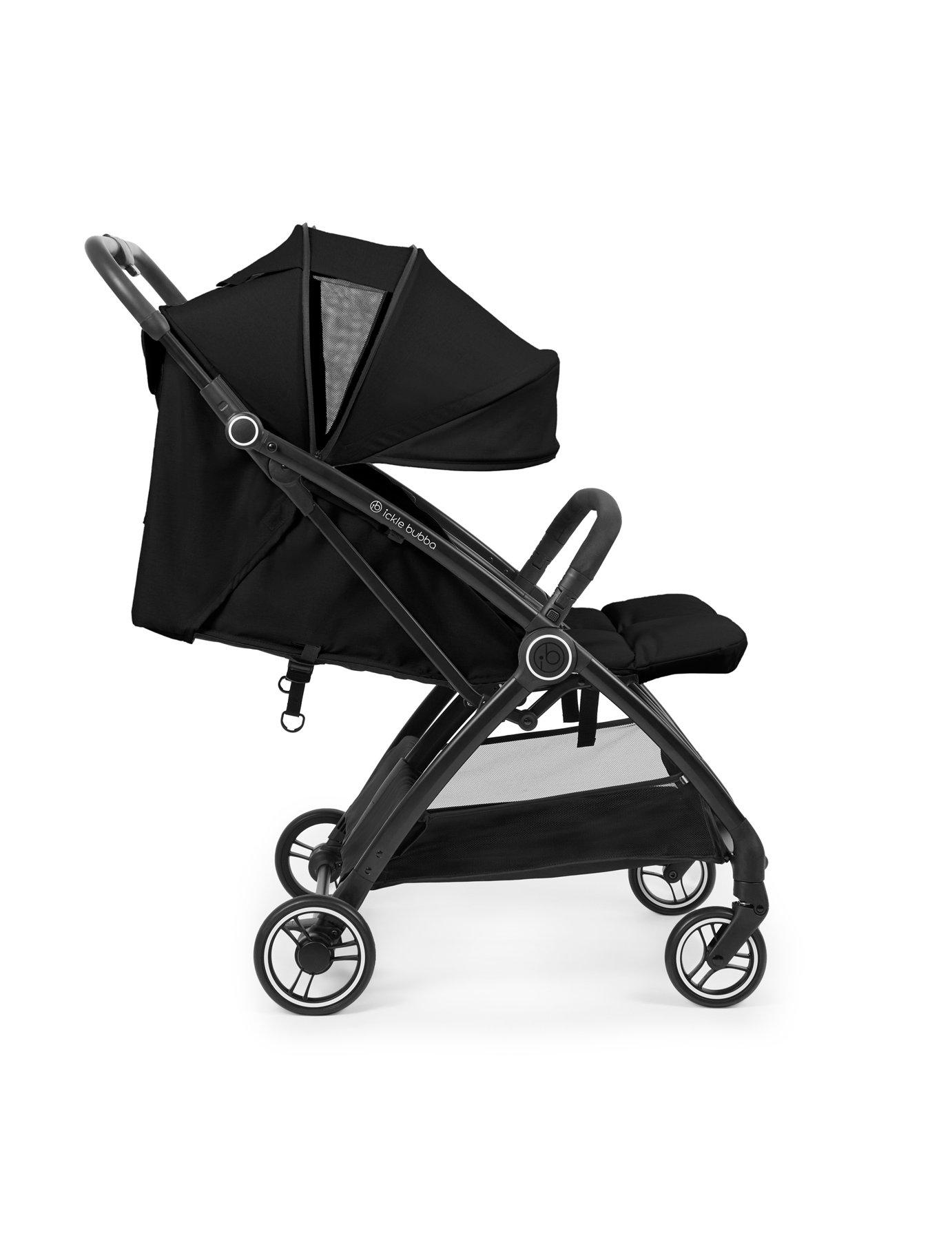 Image 7 of 8 of Ickle Bubba Aries Double Prime Autofold Stroller - Black
