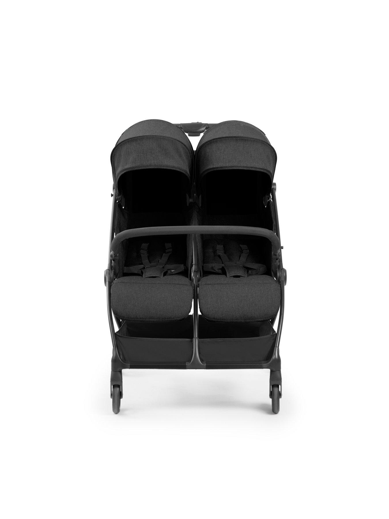 Image 5 of 8 of Ickle Bubba Aries Double Prime Autofold Stroller - Graphite Grey