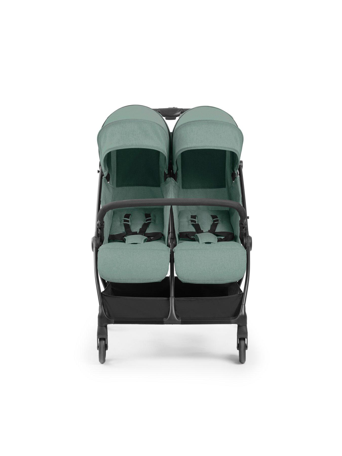 Image 5 of 8 of Ickle Bubba Aries Double Prime Autofold Stroller - Sage Green