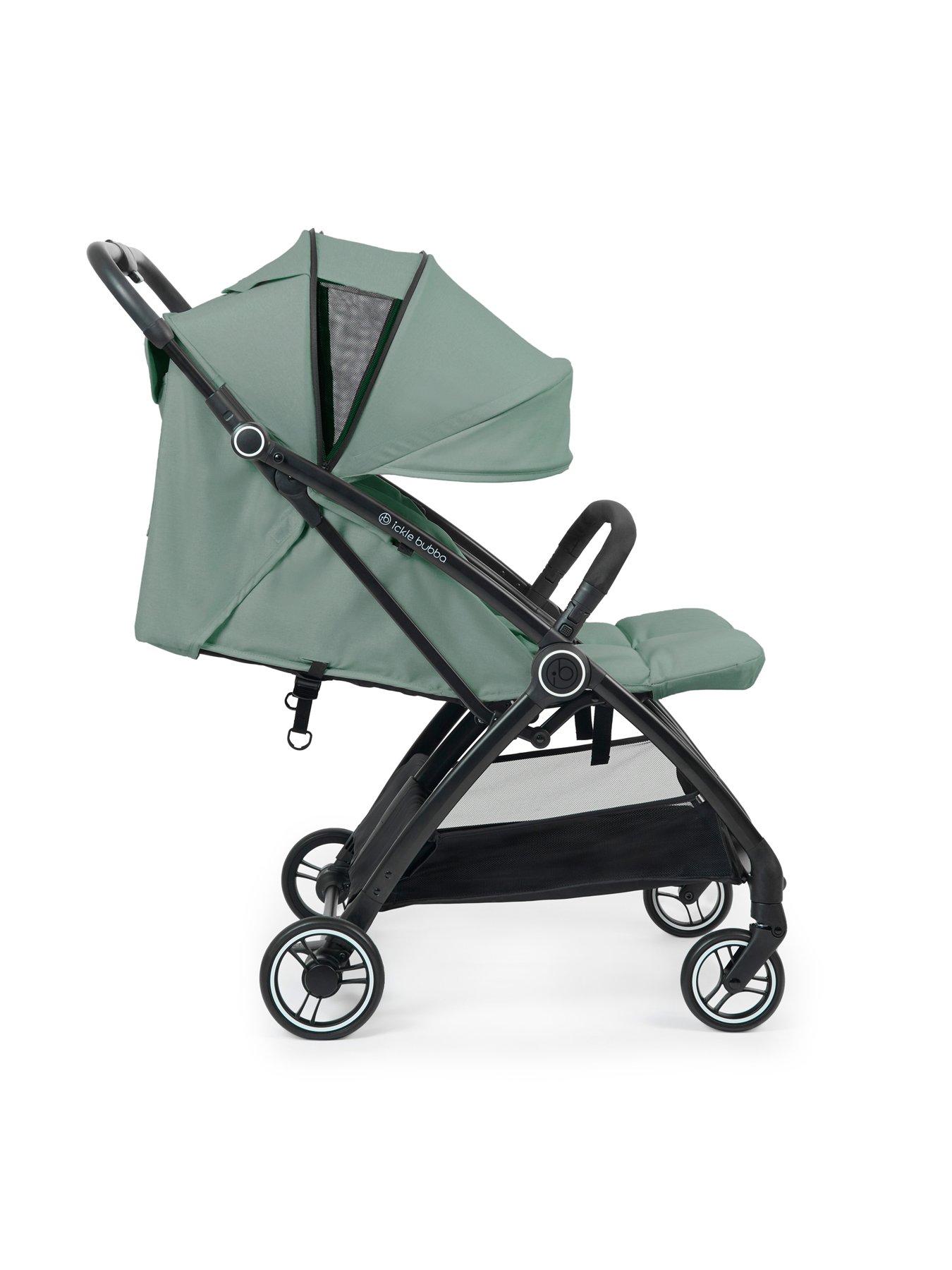 Image 7 of 8 of Ickle Bubba Aries Double Prime Autofold Stroller - Sage Green
