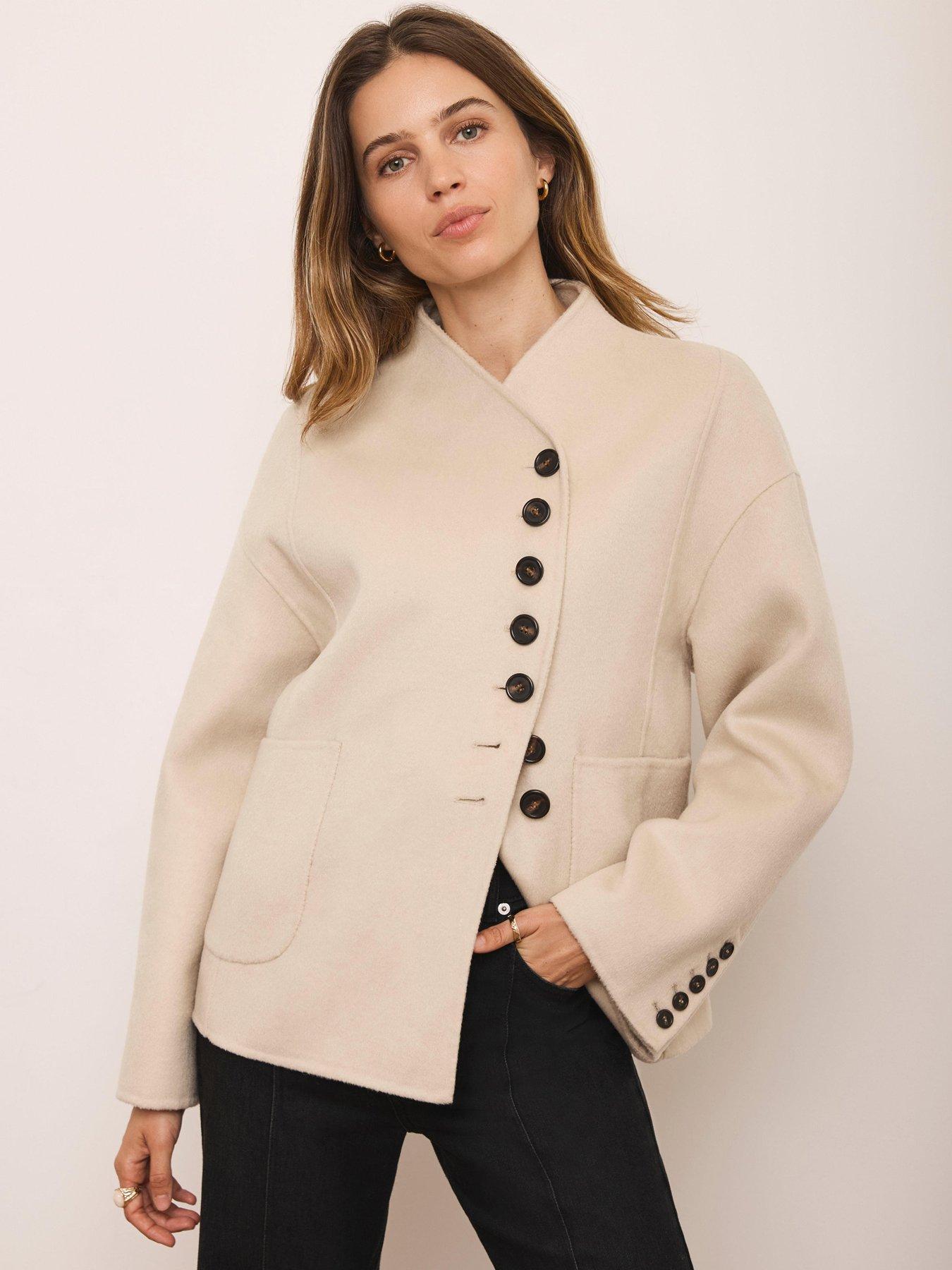 Image 2 of 6 of Mint Velvet Hand Finished Button Detail Jacket - Yellow