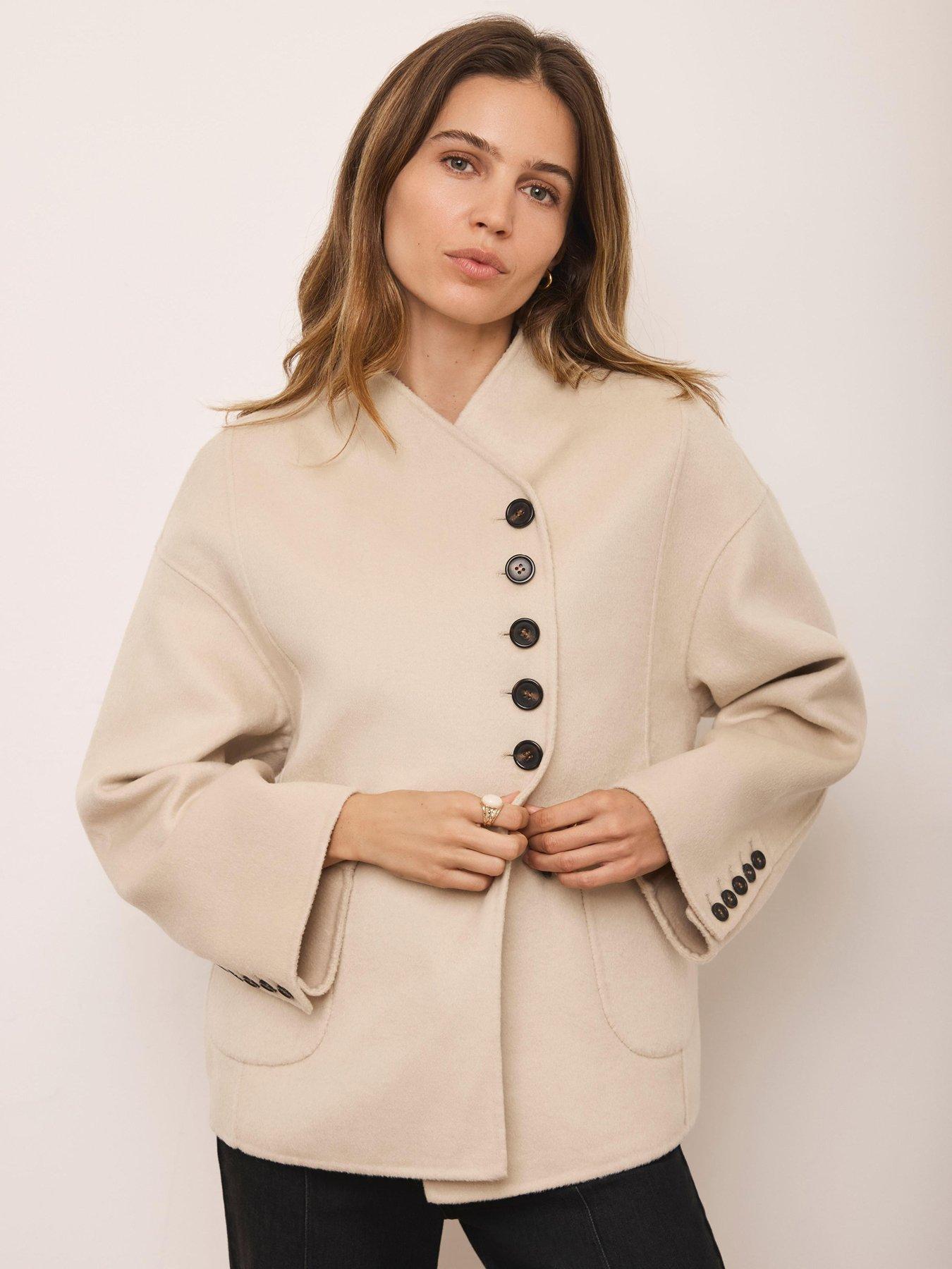 Image 3 of 6 of Mint Velvet Hand Finished Button Detail Jacket - Yellow