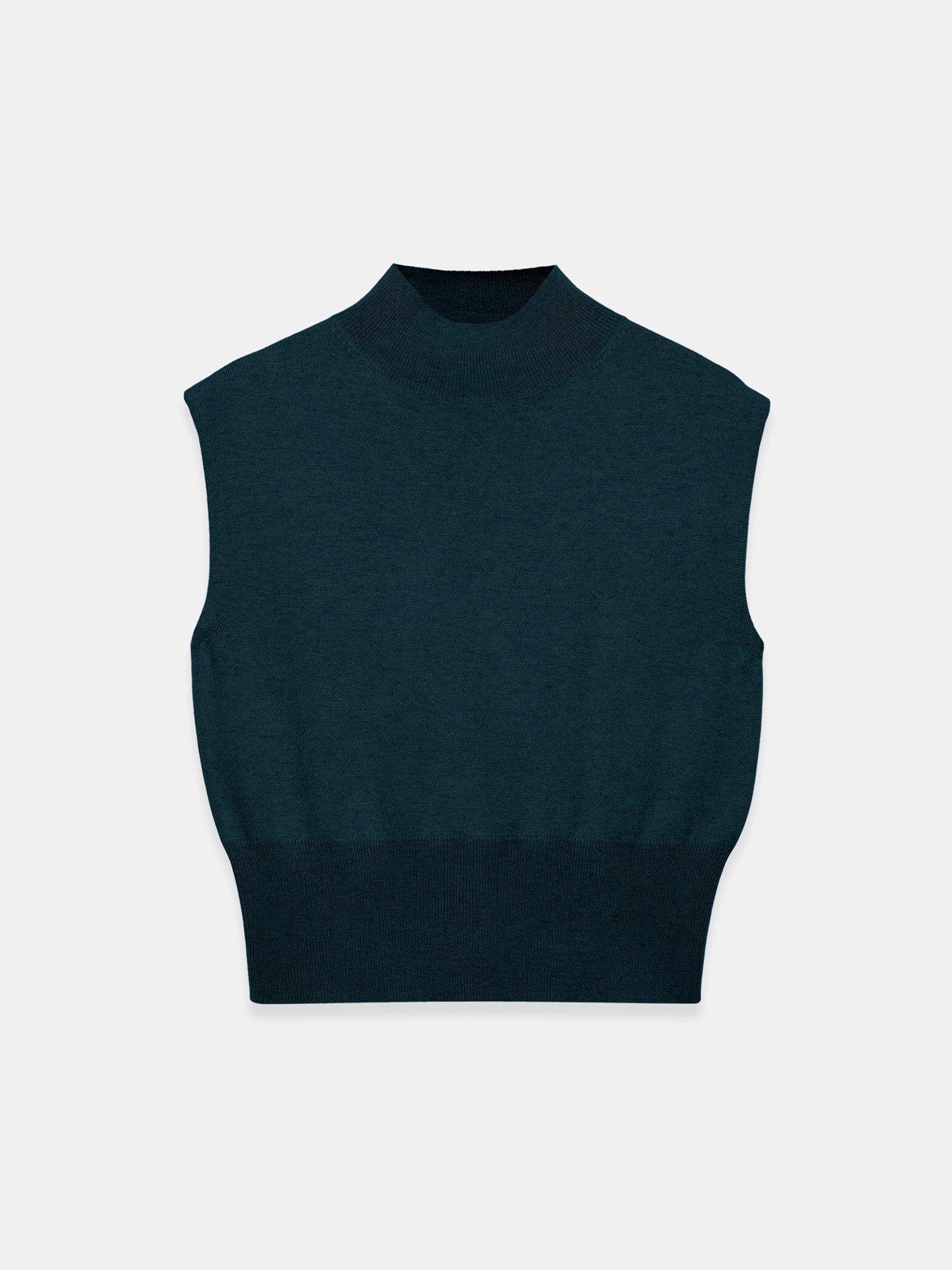 Image 5 of 6 of Mint Velvet Teal Sleeveless High Neck Top - Green