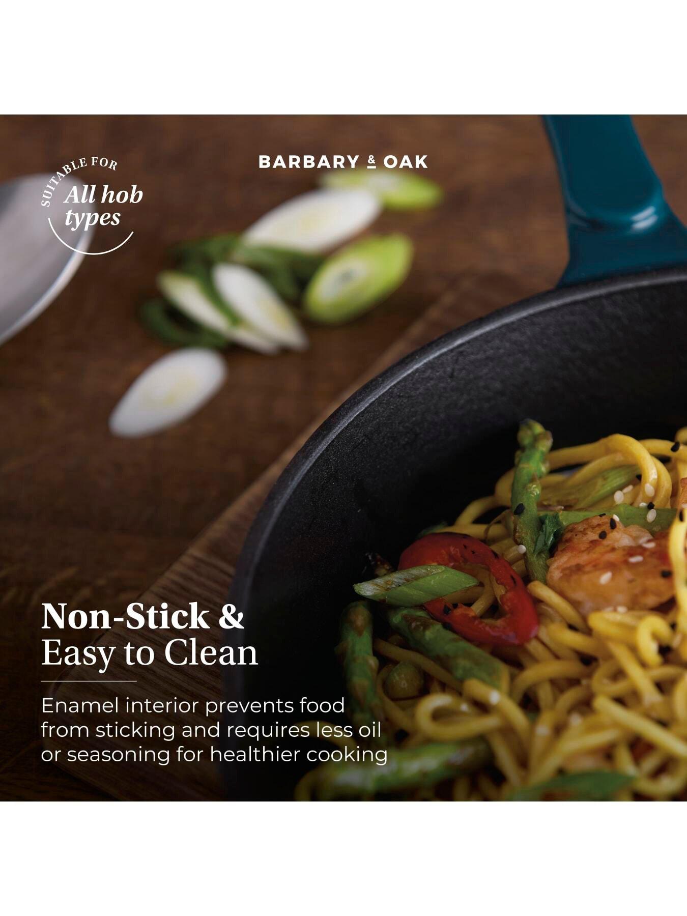 Image 4 of 8 of Barbary & Oak Nattura 26cm Cast Iron Round Pan With Dual Side Spouts, Agave