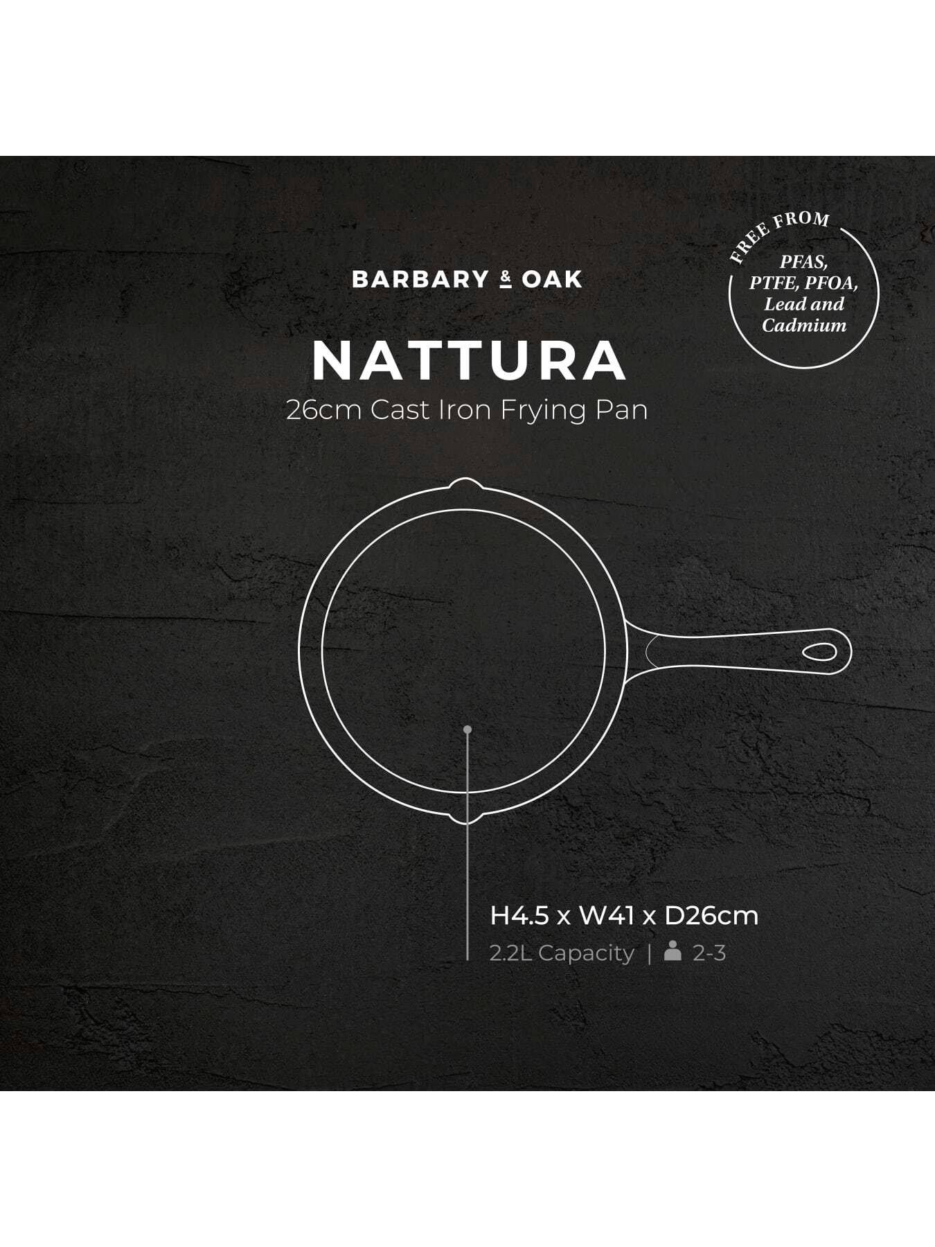 Image 6 of 8 of Barbary & Oak Nattura 26cm Cast Iron Round Pan With Dual Side Spouts, Agave