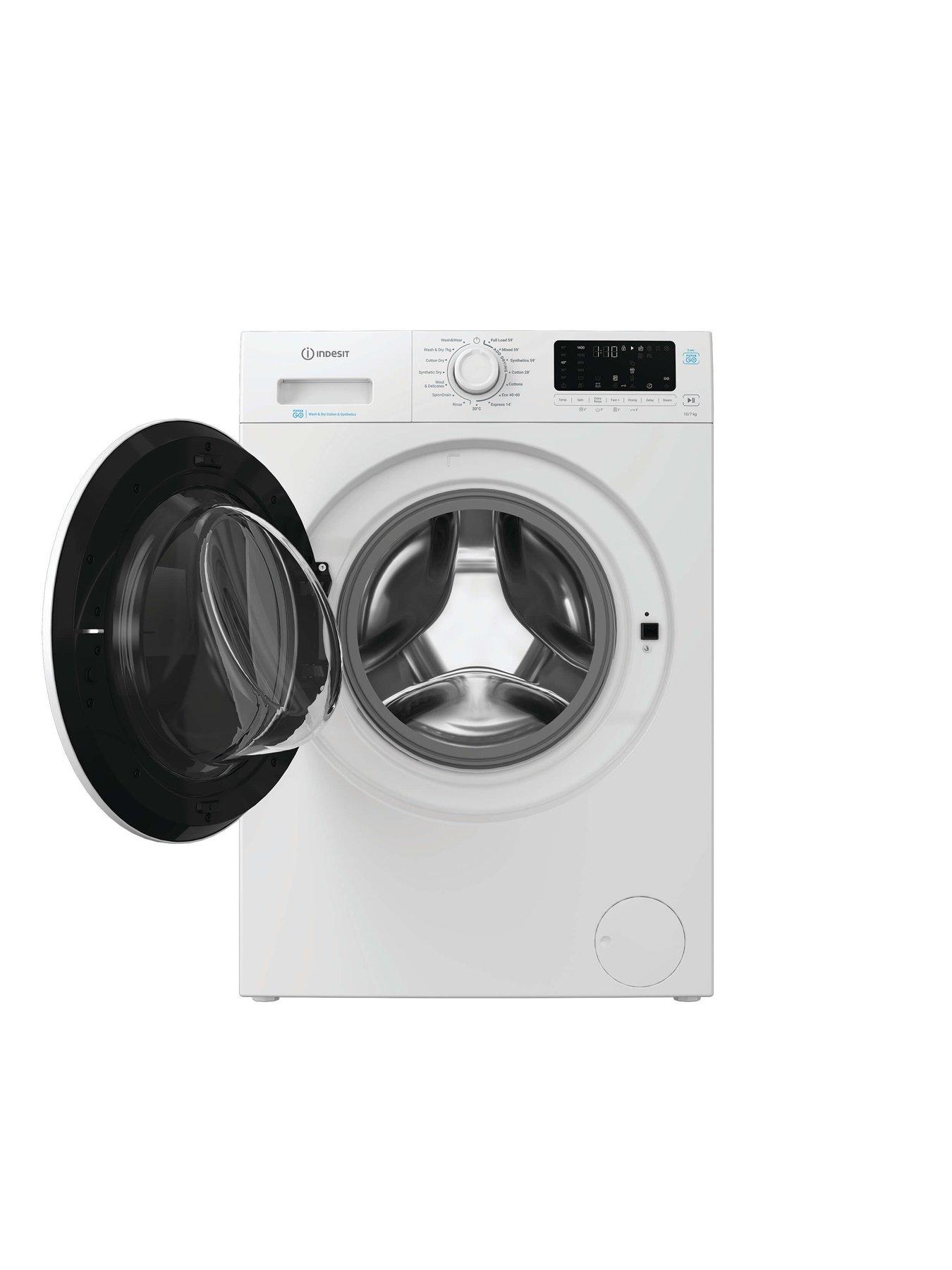 Image 2 of 7 of Indesit Push&amp;Go IDP 10747 PUSH&amp;GO UK 10kg Wash / 7kg Dry Washer Dryer with Steam - White
