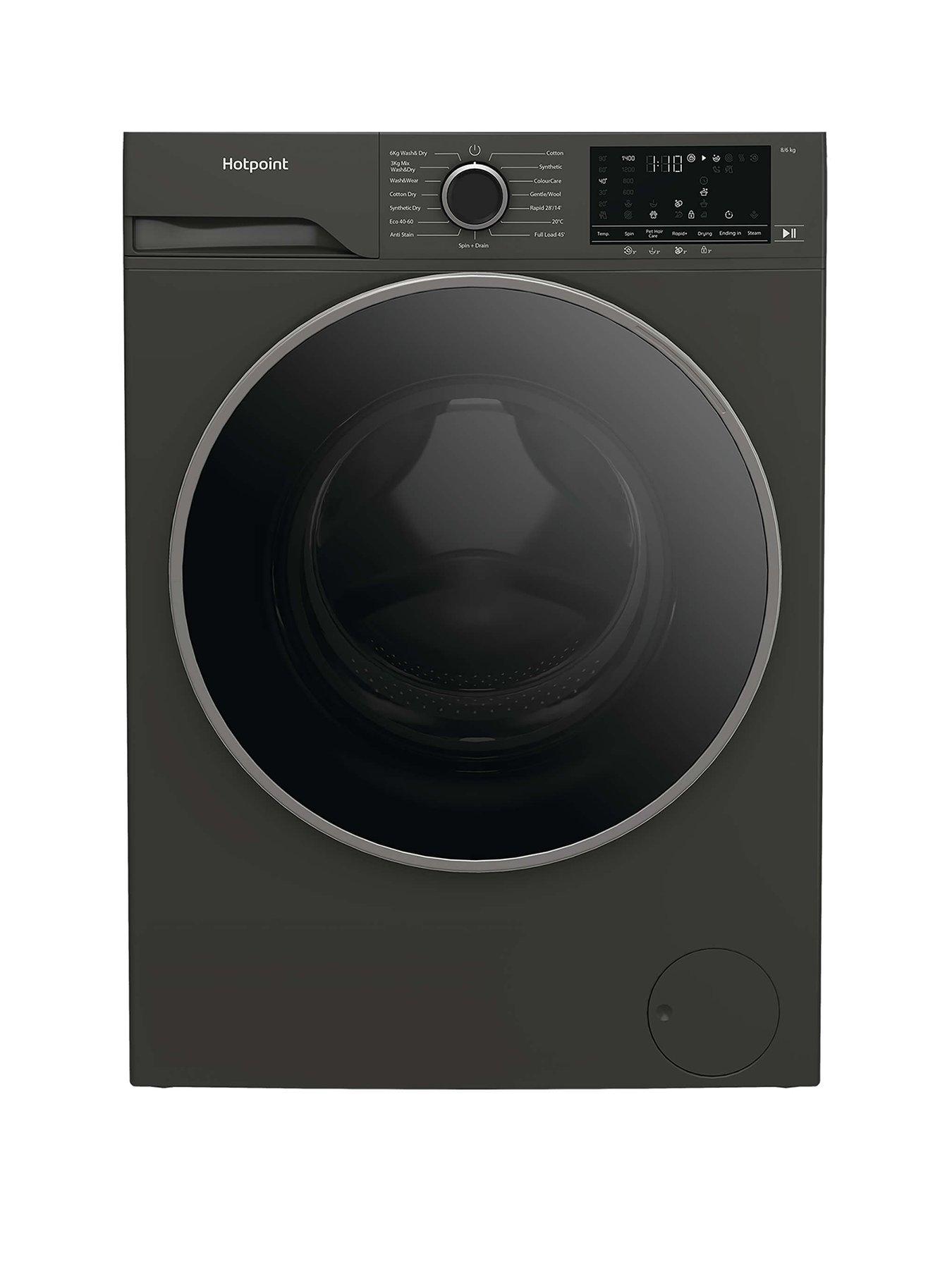 Hotpoint AntiStain HBD 8680G ANTISTAIN UK 8kg Wash/ 6kg Dry Washer Dryer - Graphite