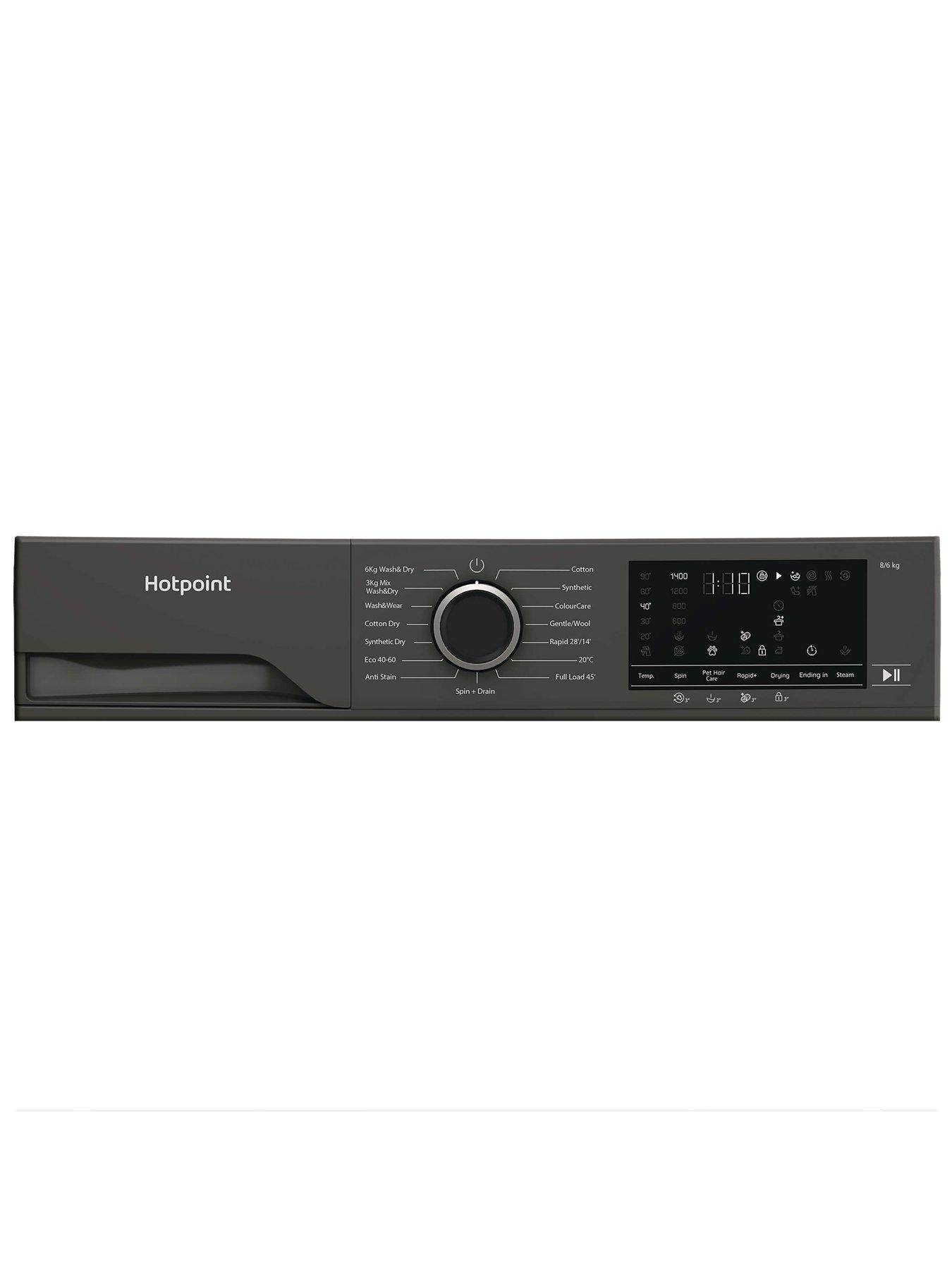 Image 3 of 5 of Hotpoint AntiStain HBD 8680G ANTISTAIN UK 8kg Wash/ 6kg Dry Washer Dryer - Graphite