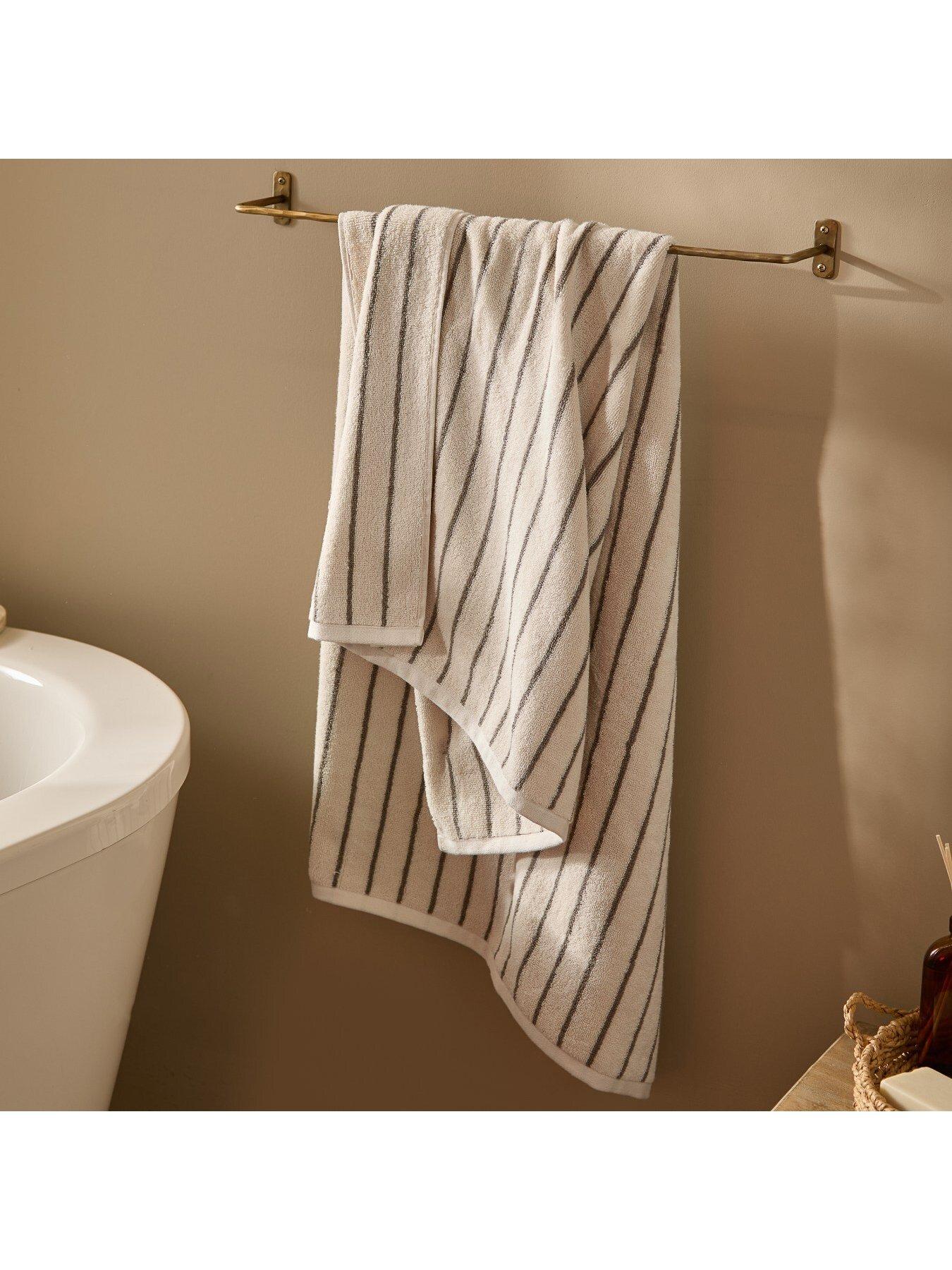 Image 4 of 5 of Yard HEBDEN NARROW STRIPE TOWEL COLLECTION MOLE