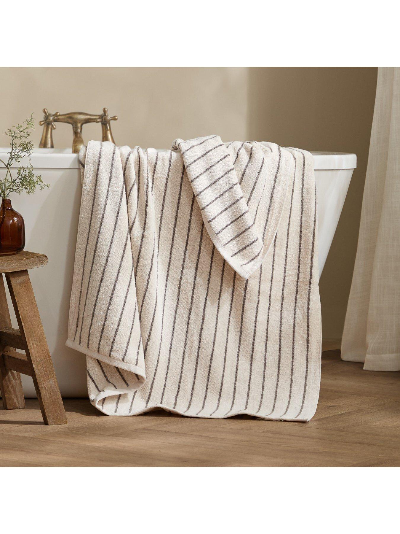 Image 5 of 5 of Yard HEBDEN NARROW STRIPE TOWEL COLLECTION MOLE