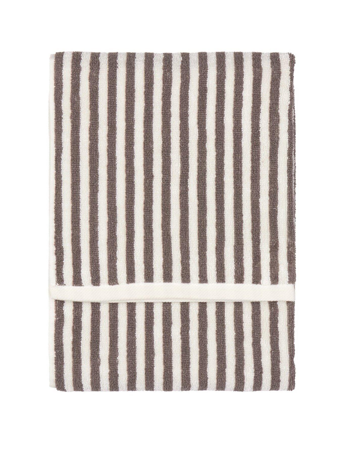 Image 2 of 6 of Yard Hebden Stripe Towel Collection Chocolate