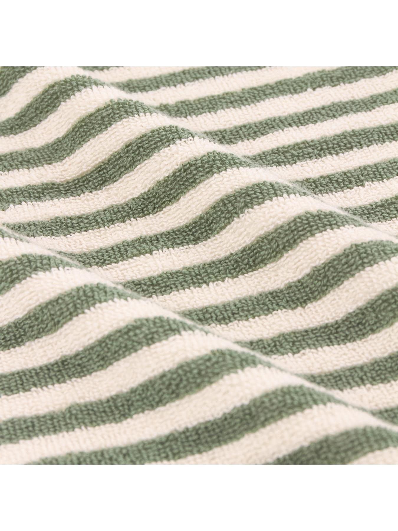Image 3 of 6 of Yard Hebden Stripe Towel Collection Forest