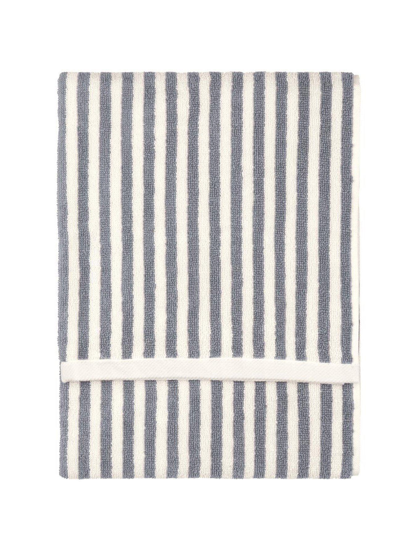 Image 2 of 6 of Yard Hebden Stripe Towel Collection Grey