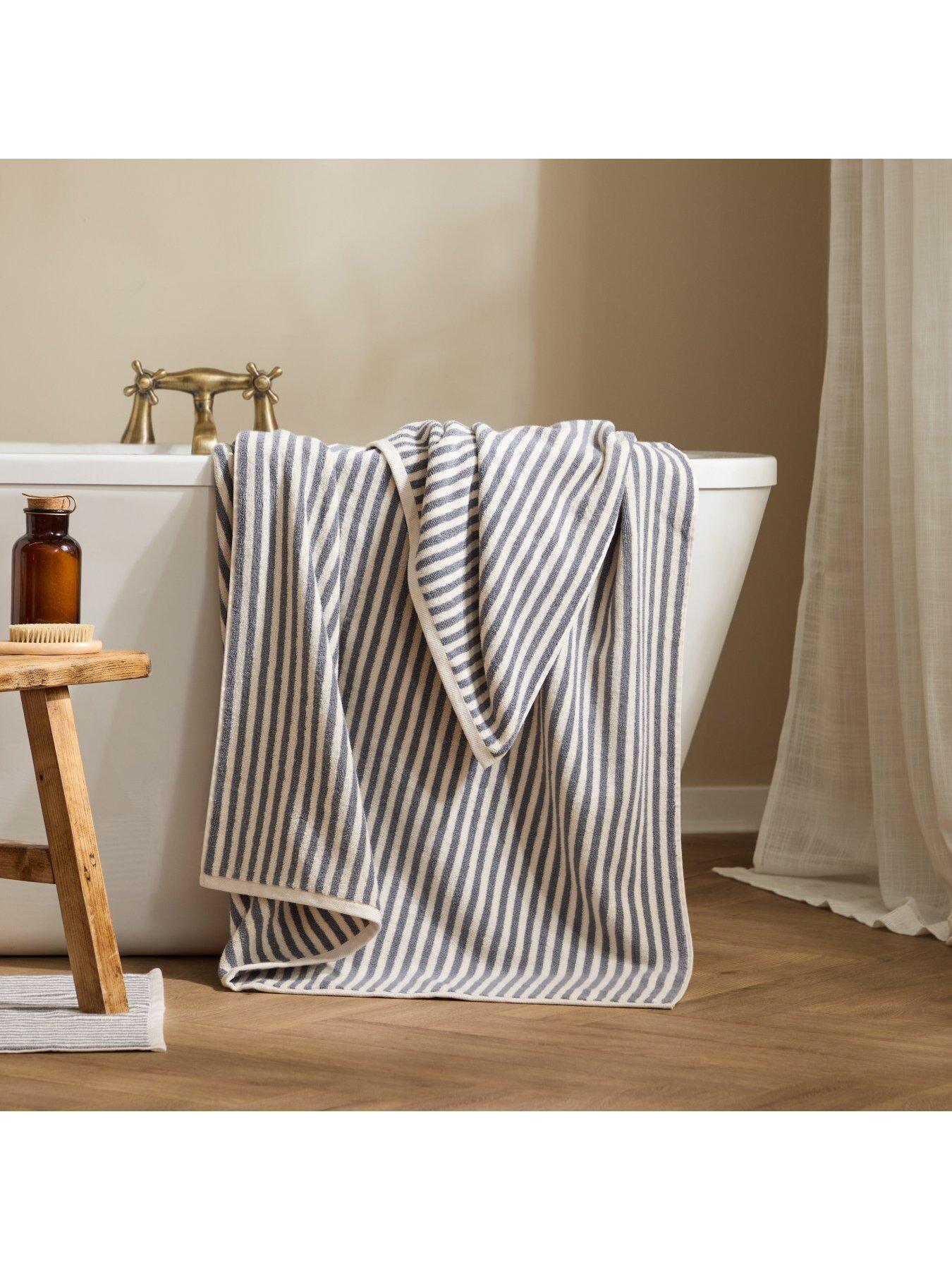 Image 6 of 6 of Yard Hebden Stripe Towel Collection Grey