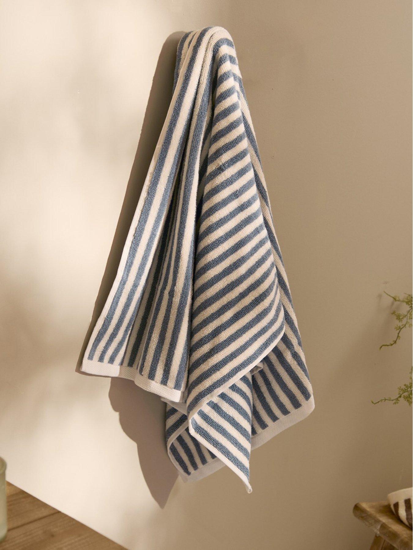 Image 1 of 6 of Yard Hebden Stripe Towel Collection Mineral Blue