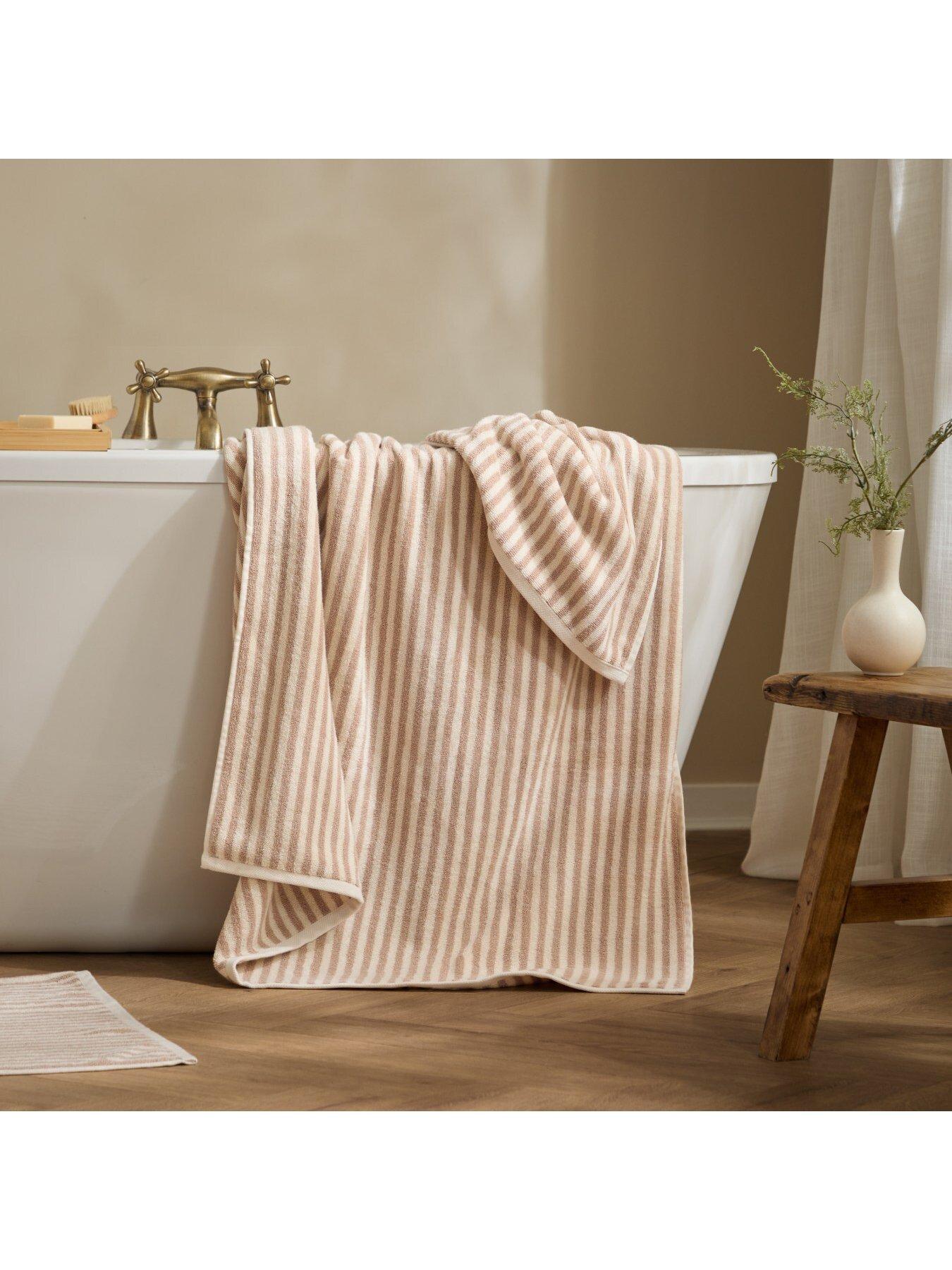Image 6 of 6 of Yard Hebden Stripe Towel Collection Natural