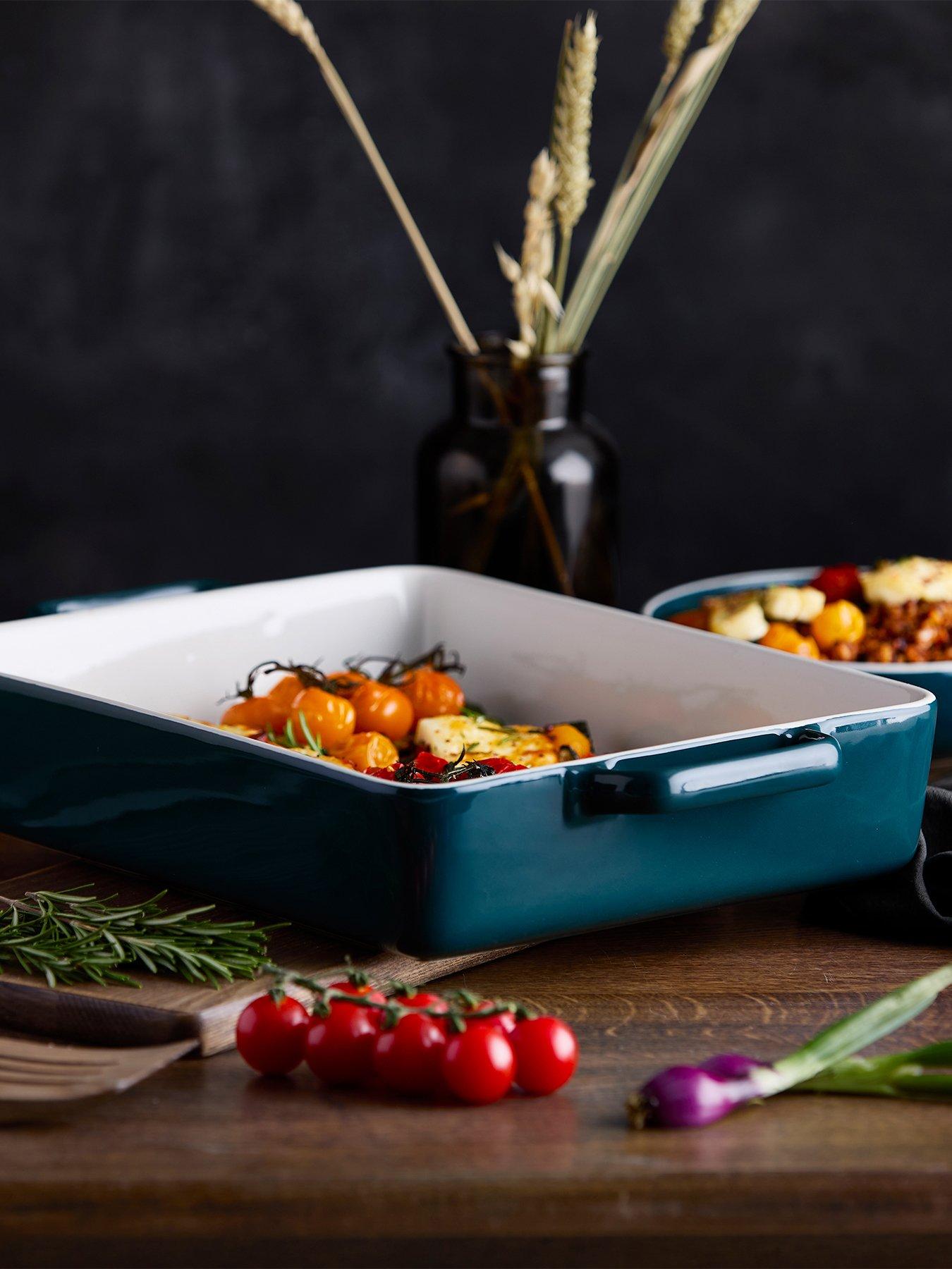 Barbary & Oak Nattura 38cm Rectangular Baking Dish, Easy Grip Handles, Agave