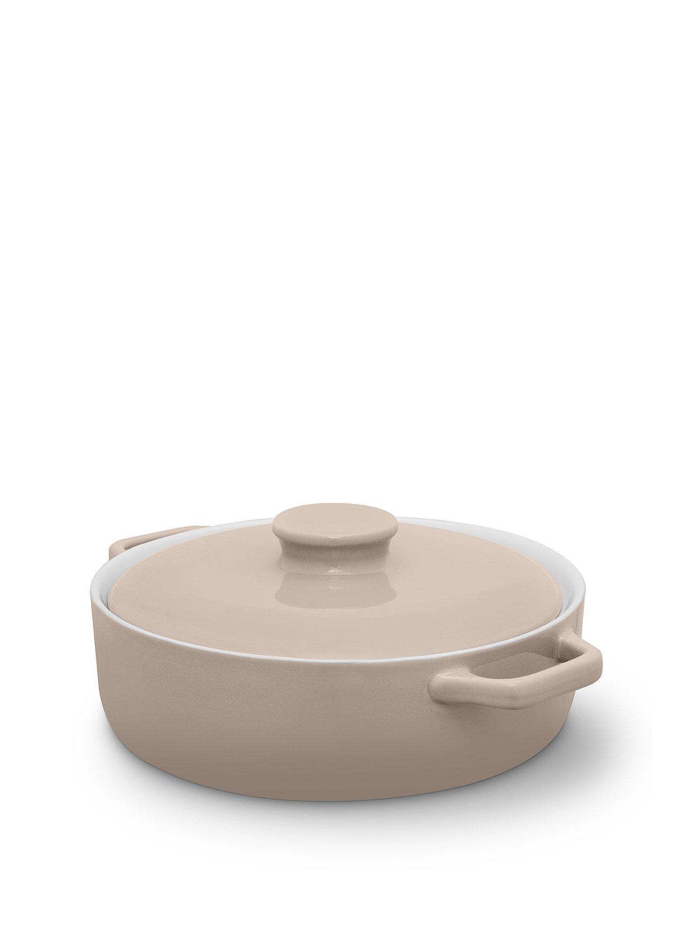 Image 2 of 8 of Barbary & Oak Nattura 23.5cm Shallow Casserole, Easy Grip Handles, Cashmere