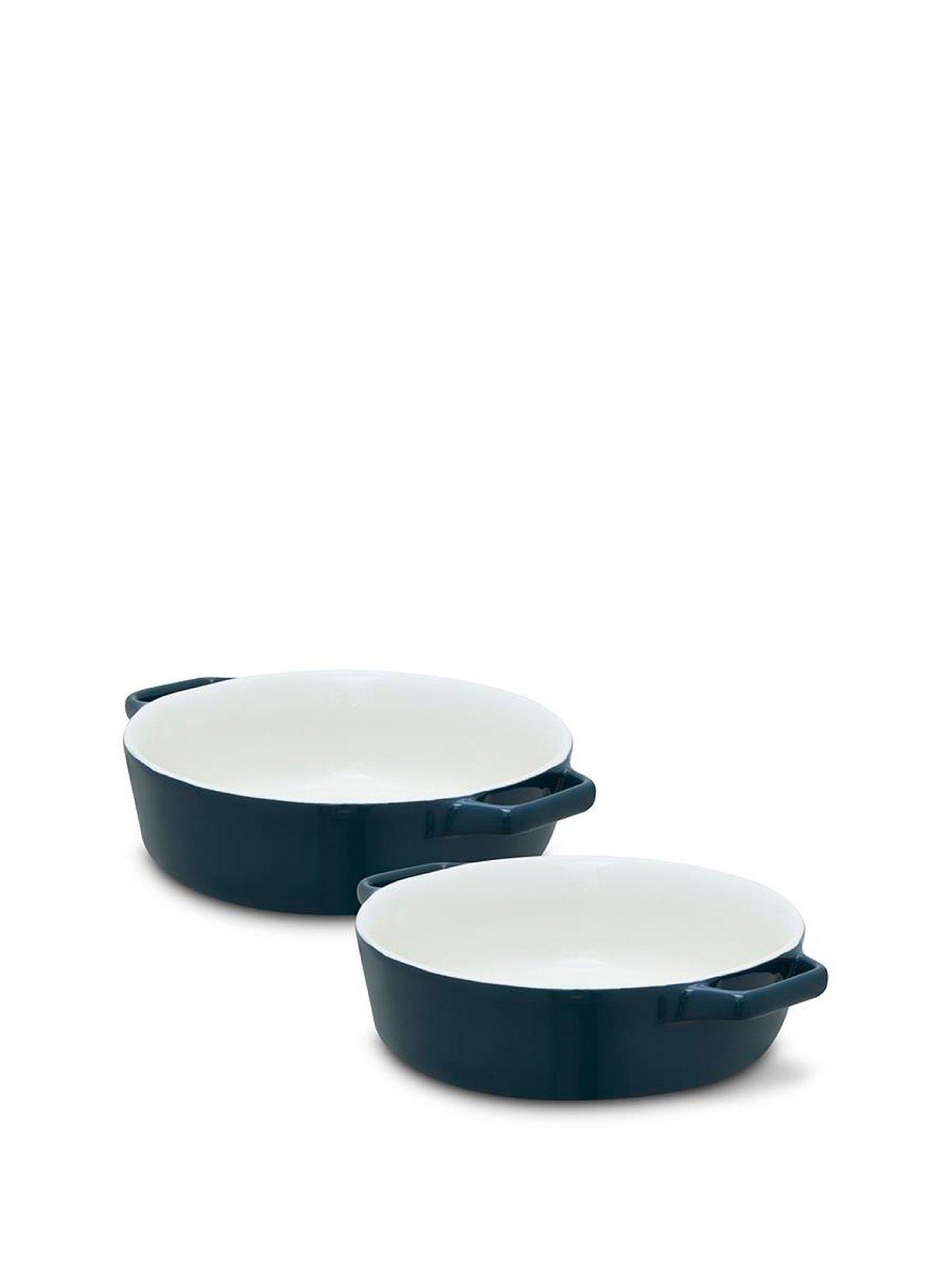 Barbary & Oak Nattura Set Of Two 21.5cm Round Baking Dishes, Agave