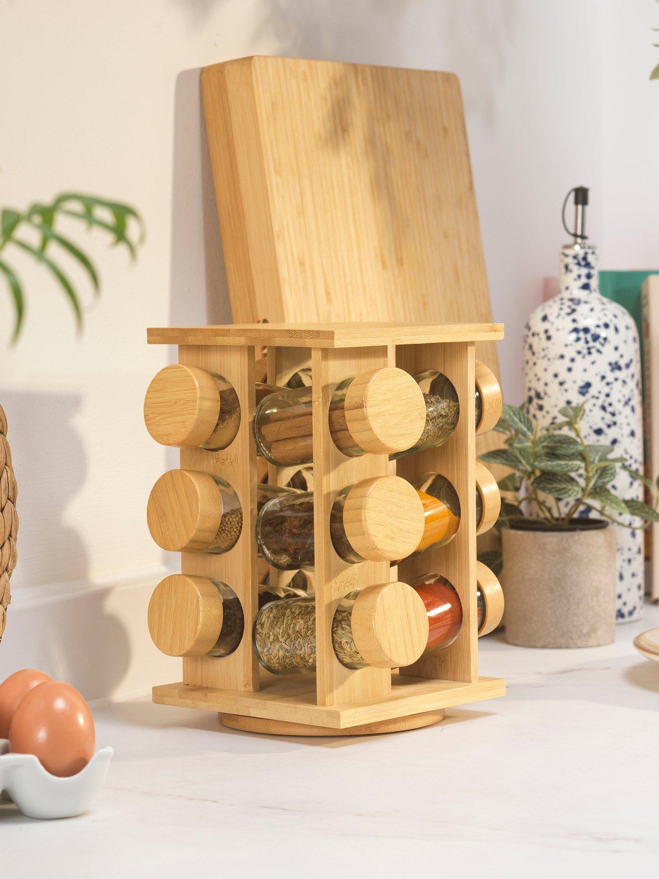 Image 1 of 7 of Salter Salter Bamboo 12 Jar Spice Rack Fsc 100%
