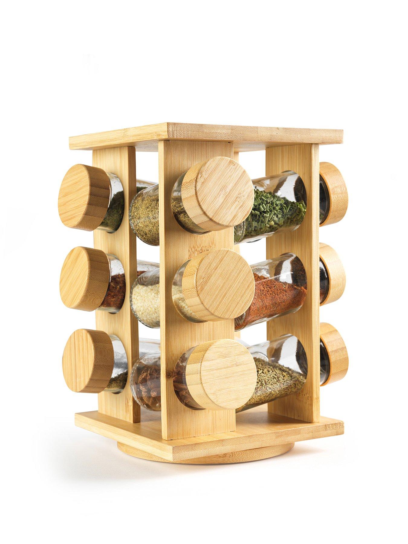 Image 2 of 7 of Salter Salter Bamboo 12 Jar Spice Rack Fsc 100%