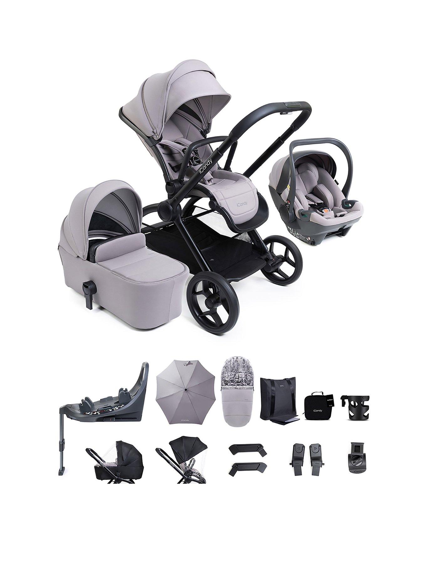 iCandy Core 2 Travel Bundle with Cocoon Car Seat - Storm Grey