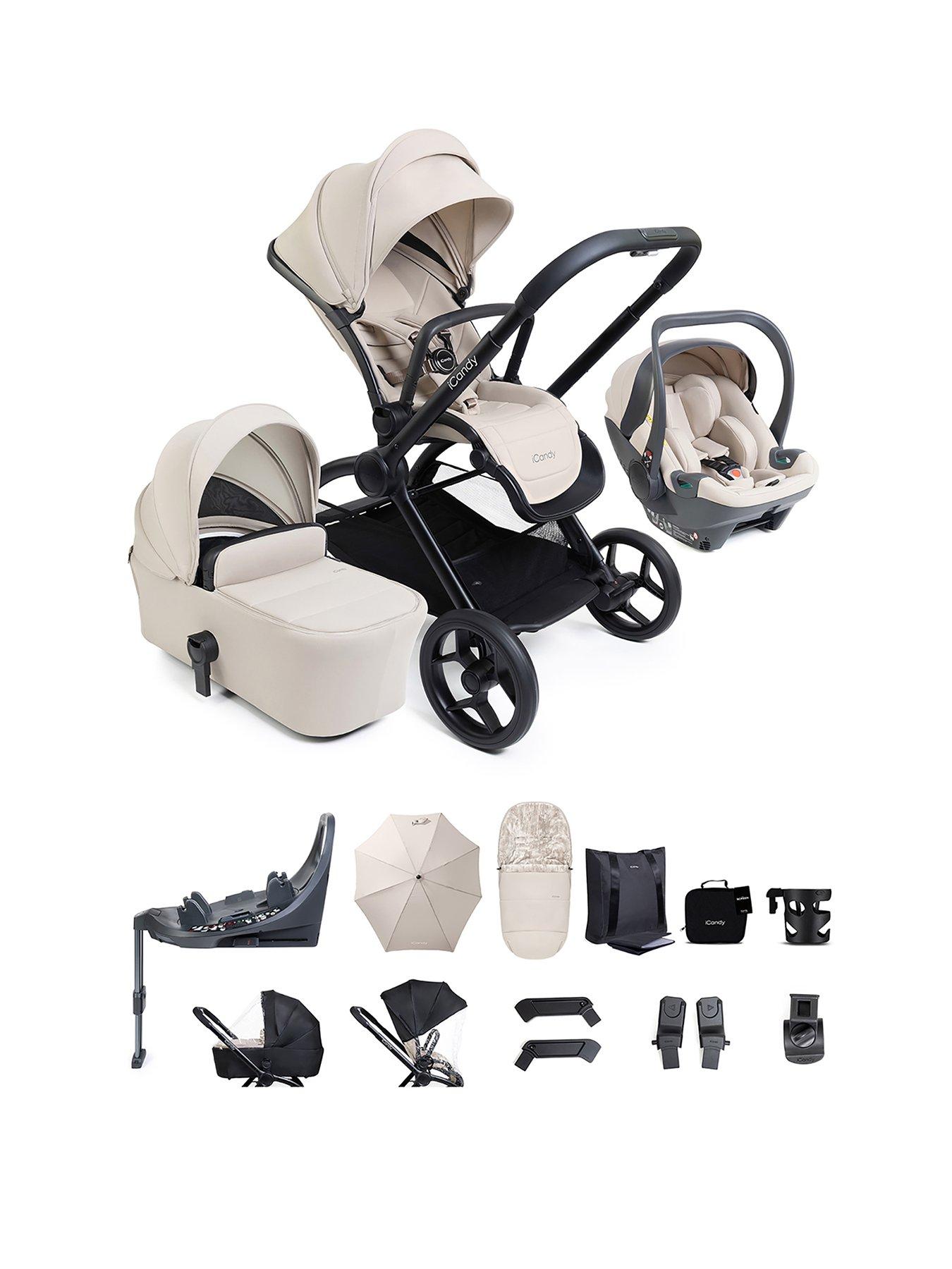 Image 1 of 8 of iCandy Core 2 Travel Bundle with Cocoon Car Seat - Sandstone