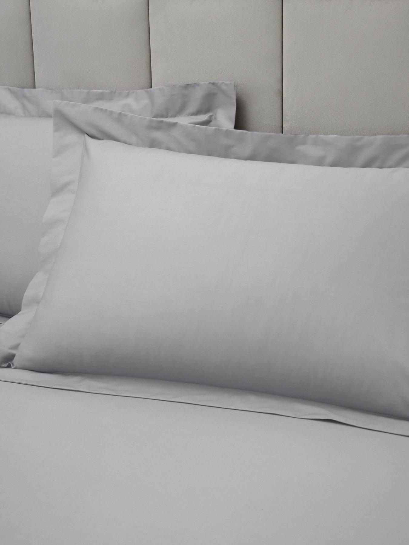 Bianca Bianca 180 Thread Count Egyptian Cotton Oxford Pillowcase Silver Grey