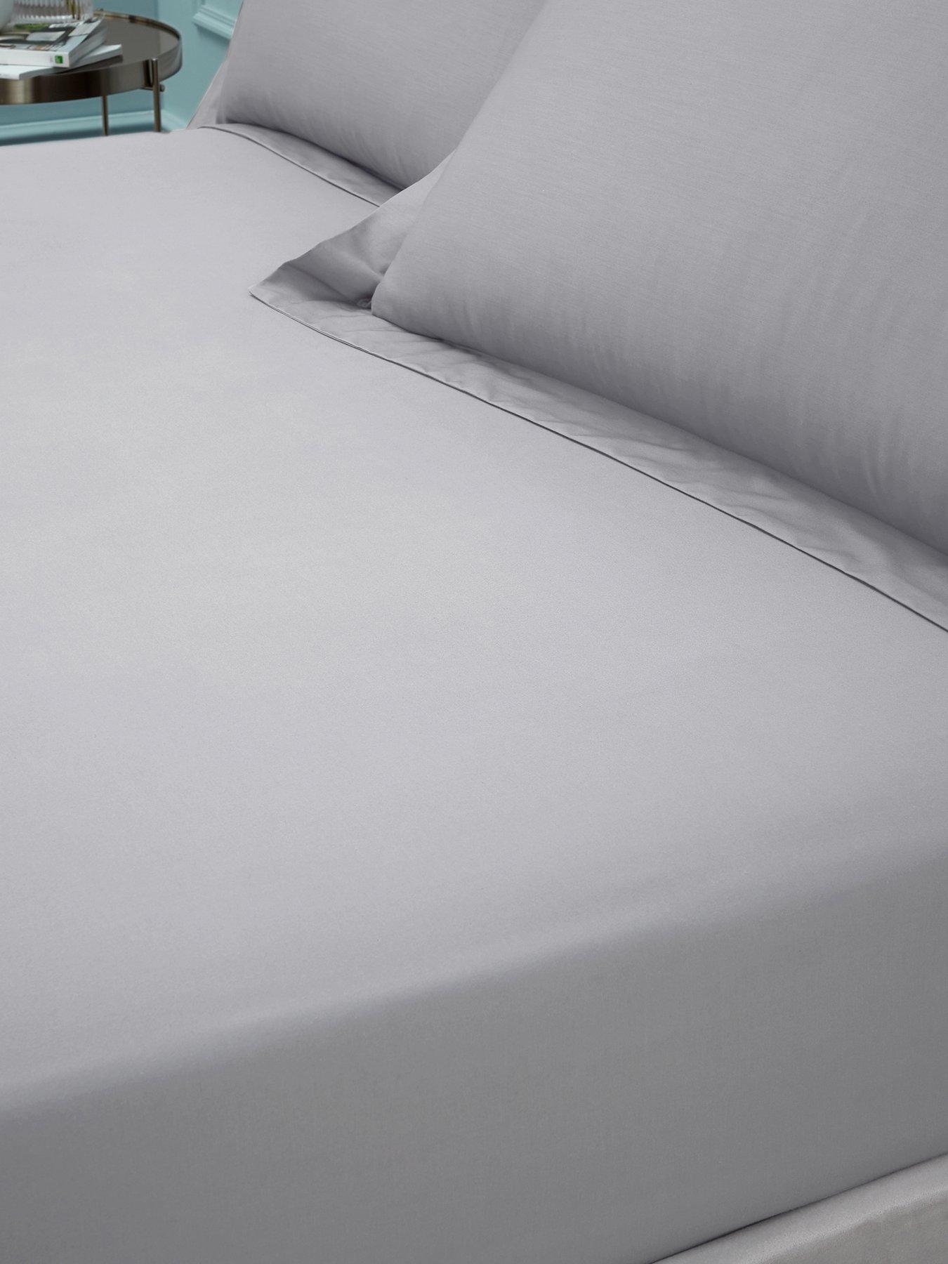 Bianca Bianca 180 Thread Count Egyptian Cotton Fitted Sheet Silver Grey