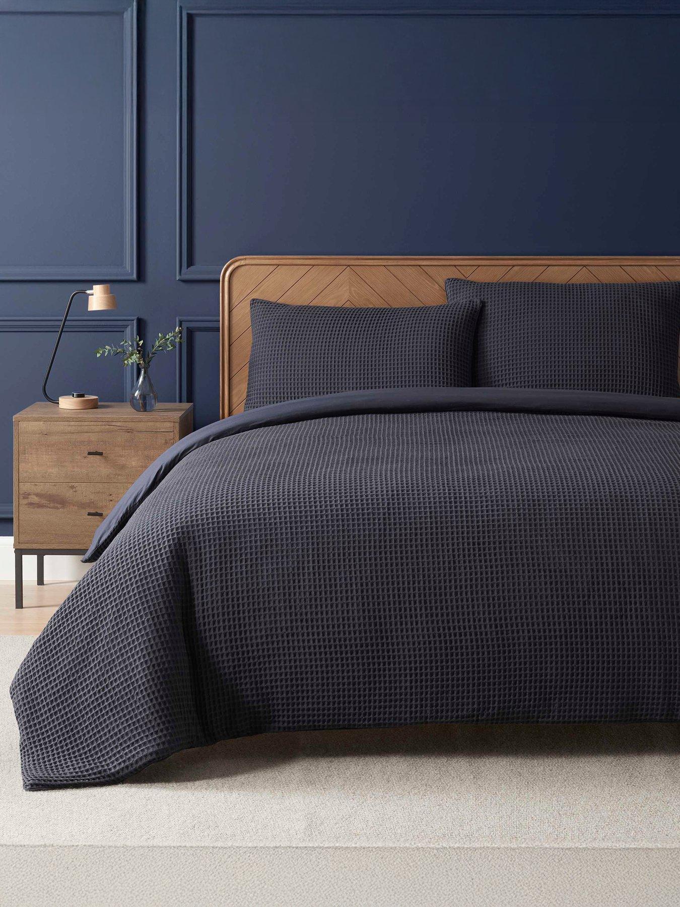 Dusk Portofino Waffle 100% Cotton Duvet Cover 200 Thread Count
