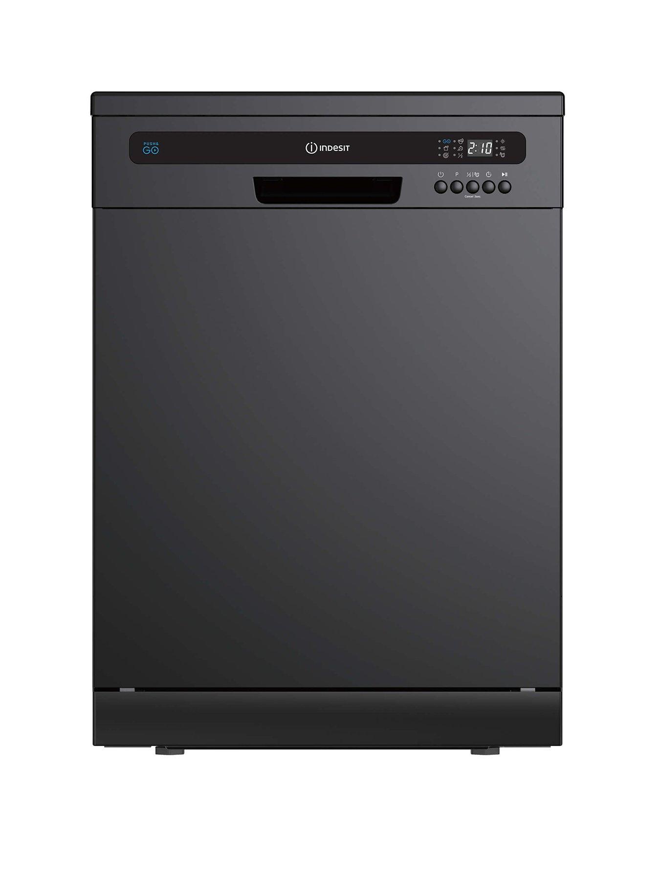 Indesit Push & Go IN2FE13CNO7BUK Freestanding Dishwasher - Black