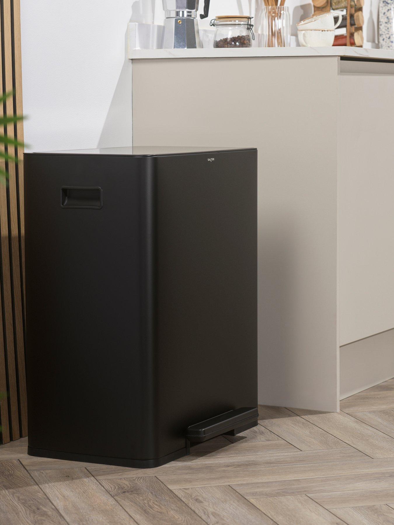 Image 3 of 6 of Salter S.s. Dual Recycle Pedal Bin - Black