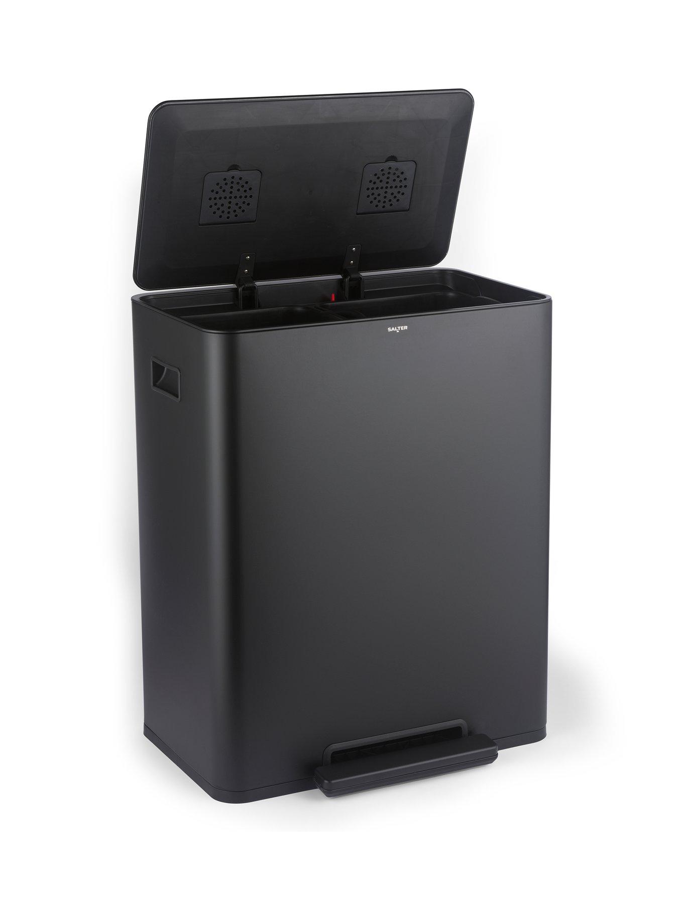 Image 6 of 6 of Salter S.s. Dual Recycle Pedal Bin - Black